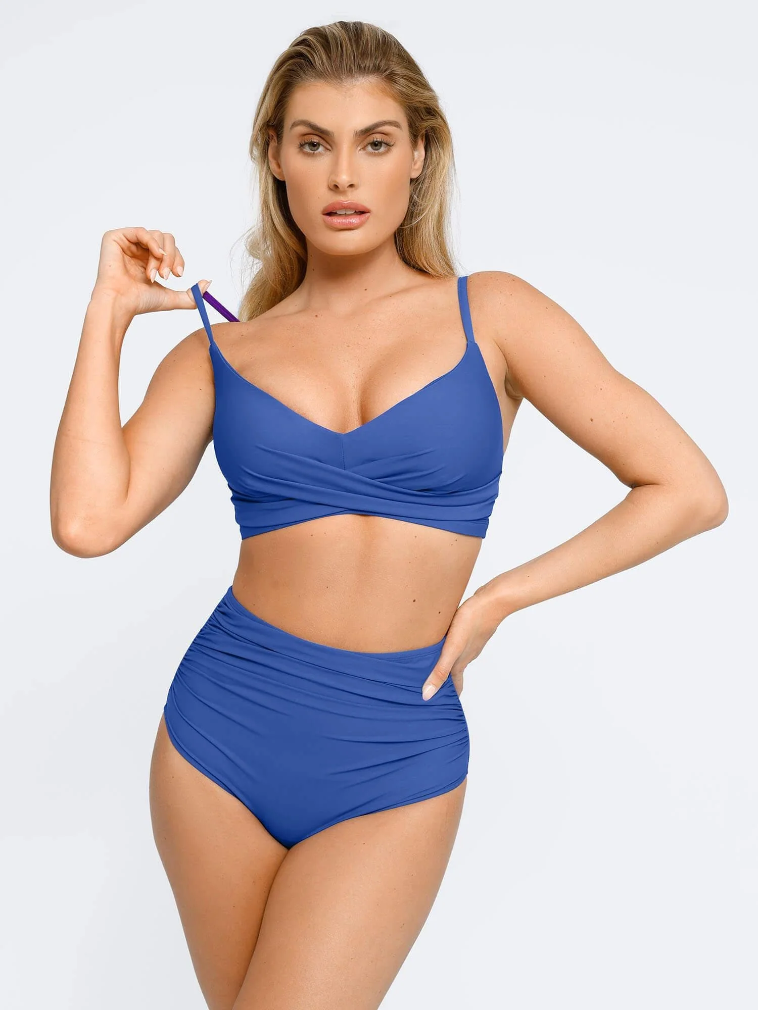 Shapewear Ruched Sculpting Bikini Top and Bottom Set - Image 30