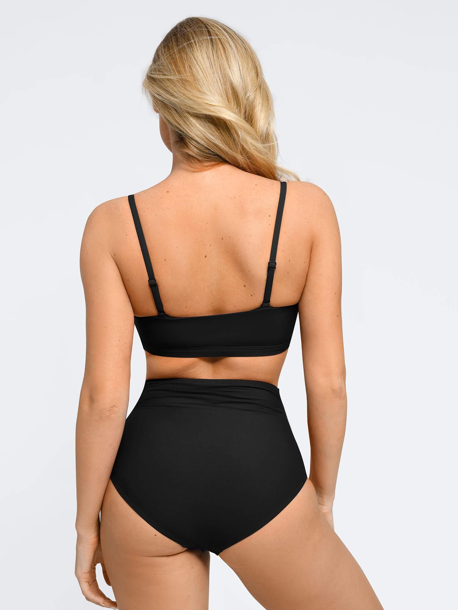 Shapewear Ruched Sculpting Bikini Top and Bottom Set - Image 6