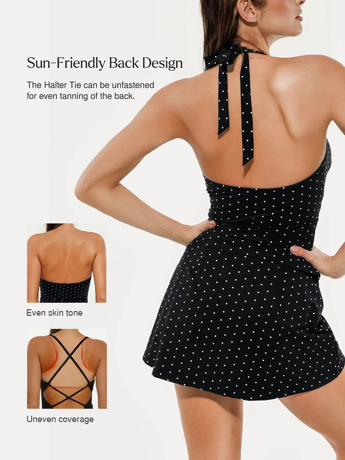 Sculpting Halter Tankini Skirt Swimsuit Set - Image 5