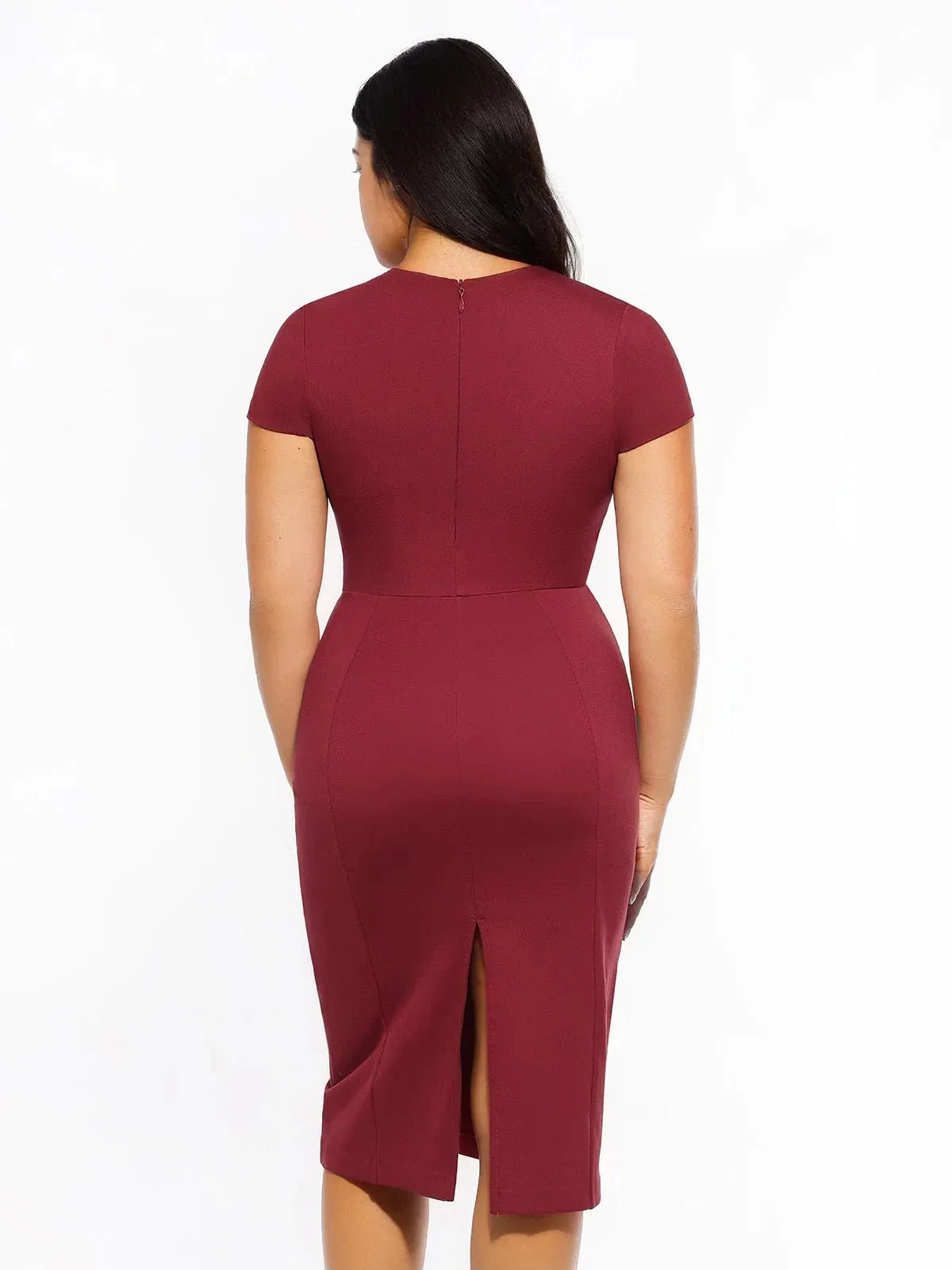 SculptWear Short Sleeve Fitted Sheath Dress - Image 14