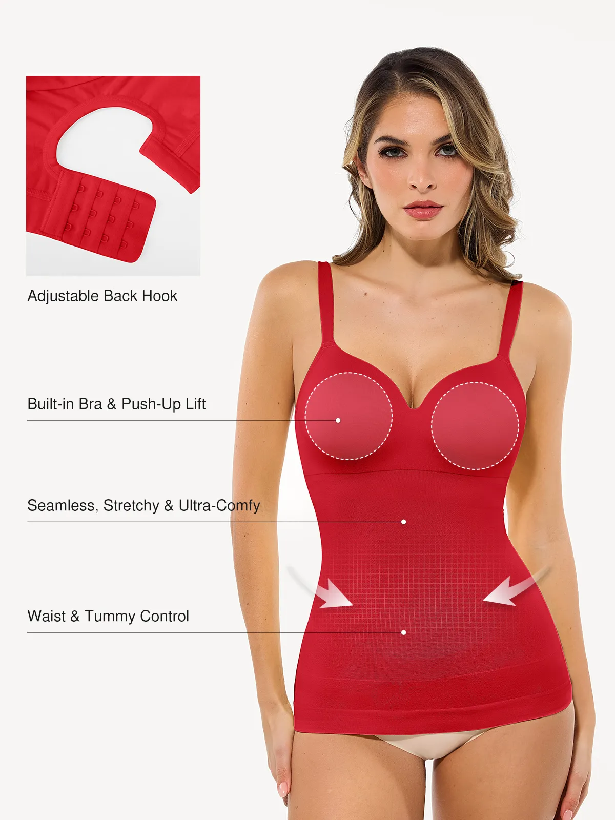 Seamless All-in-One Push-Up Sculpting Cami Top - Image 20