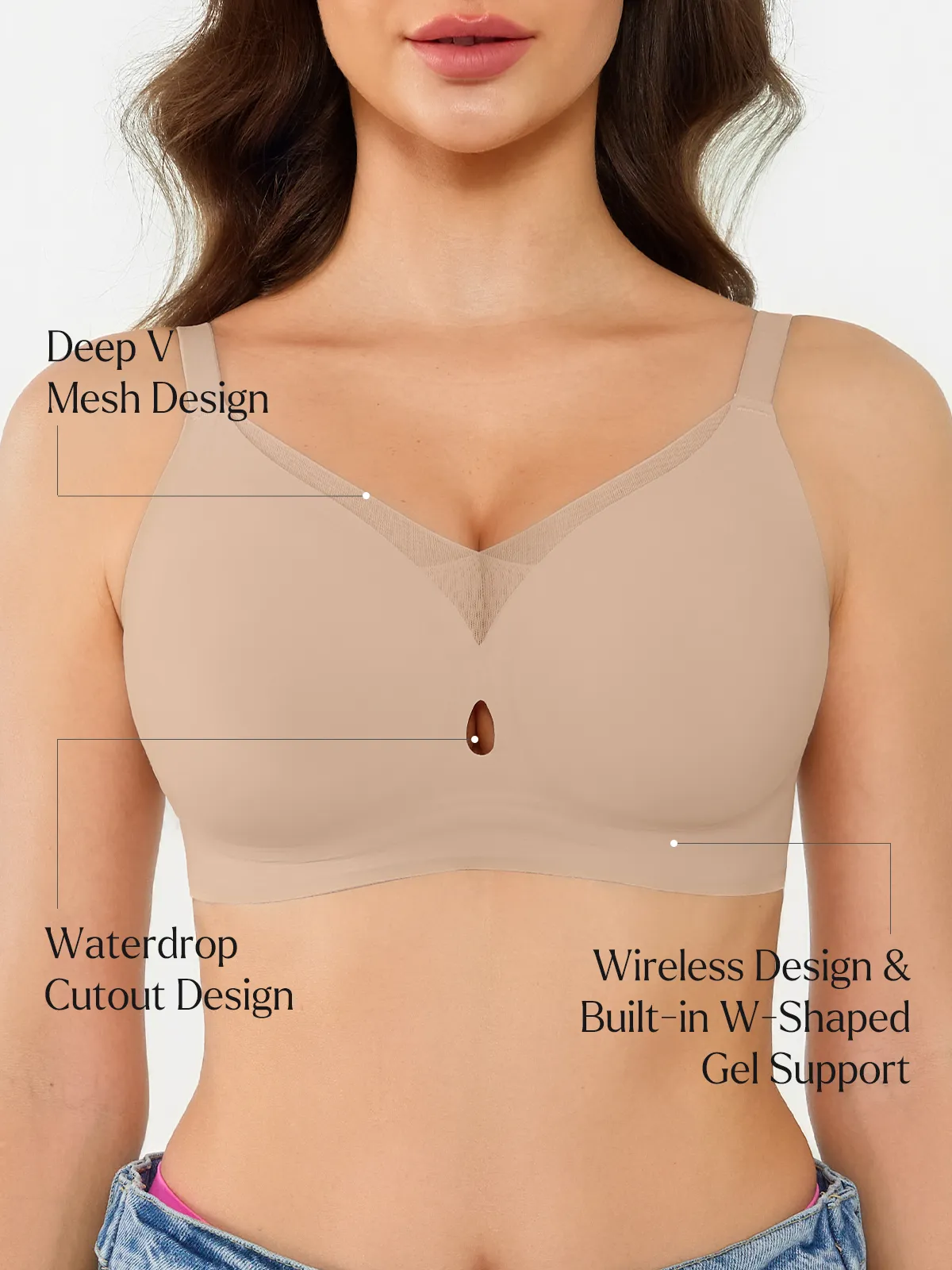 Seamless Breathable Contour Plunge Bra - Image 23