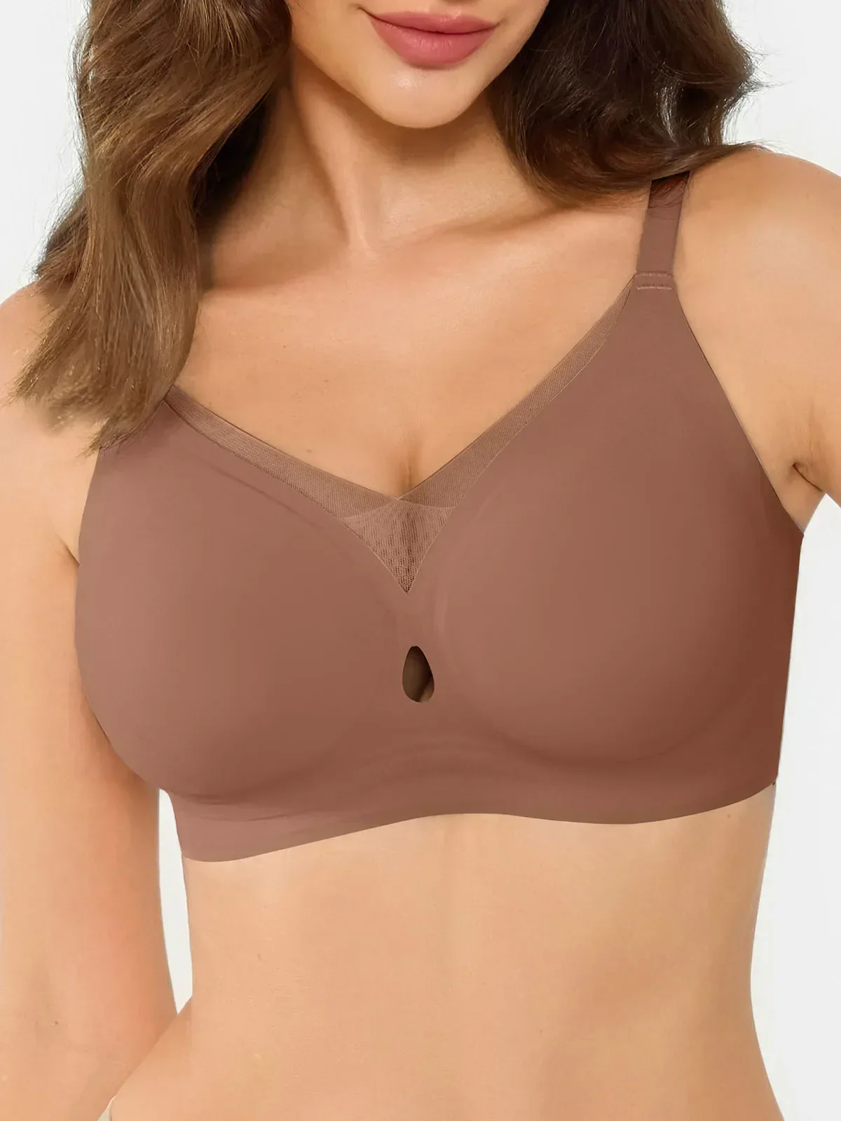 Seamless Breathable Contour Plunge Bra - Image 5