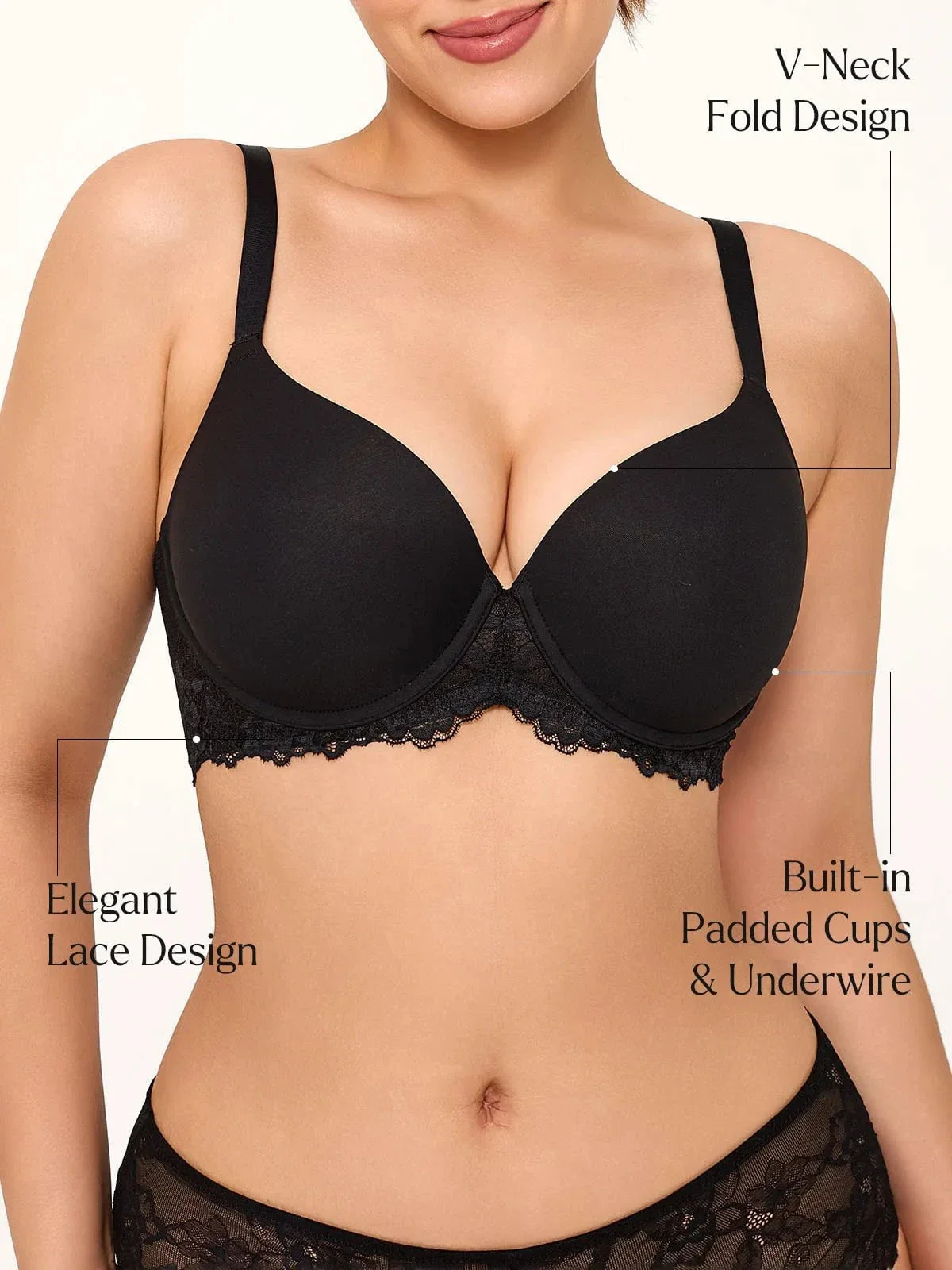 Delicate Embrace Lace Underwire Bra - Image 3