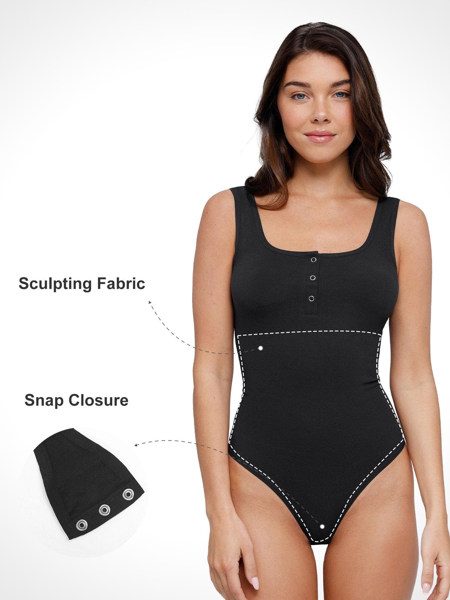 Shapewear Seamless Modal Smoothing Thong Bodysuits - Image 3