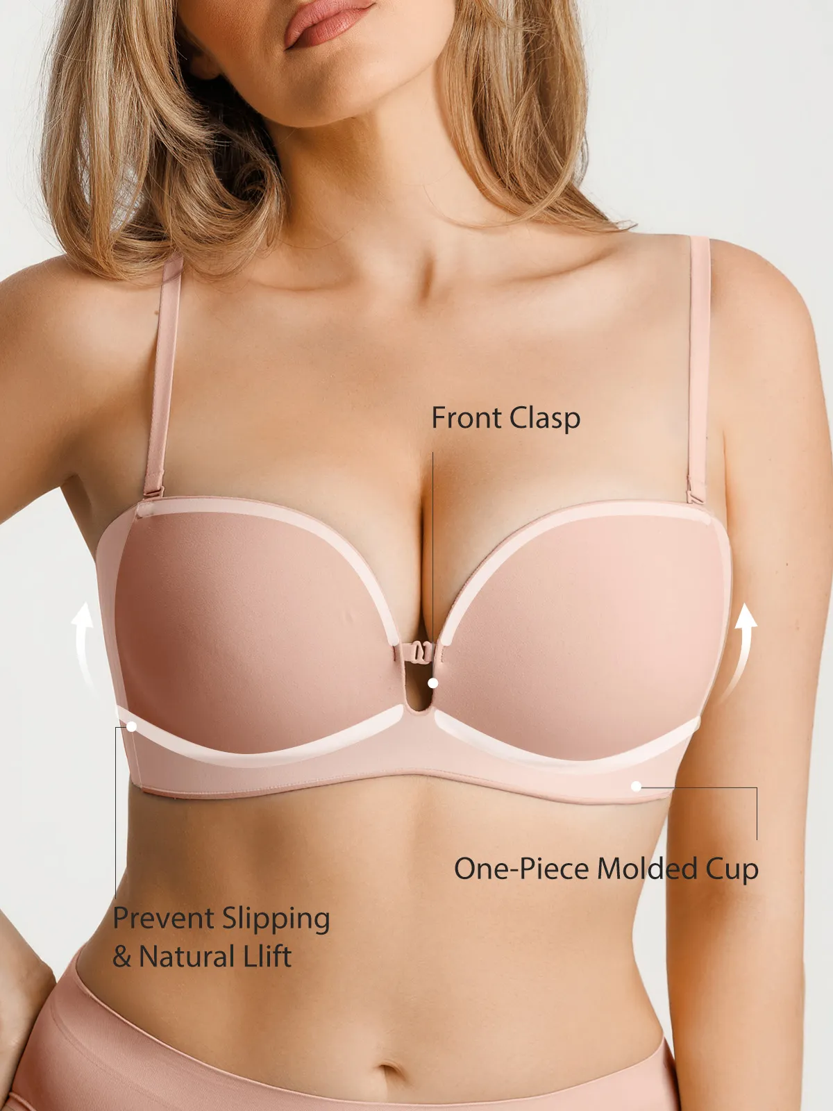 Seamless Non-Slip Shaping Strapless Bra - Image 34