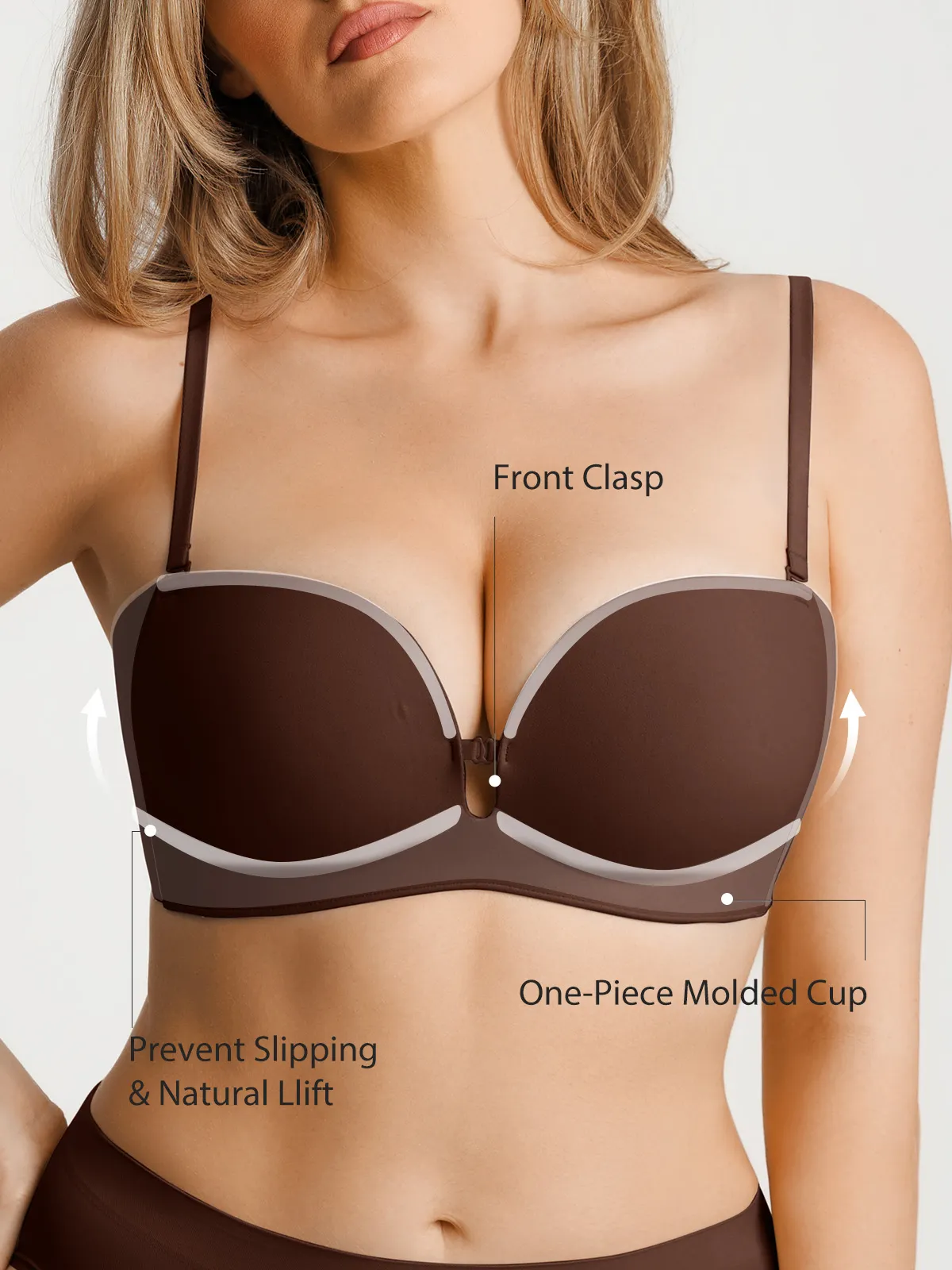 Seamless Non-Slip Shaping Strapless Bra - Image 49