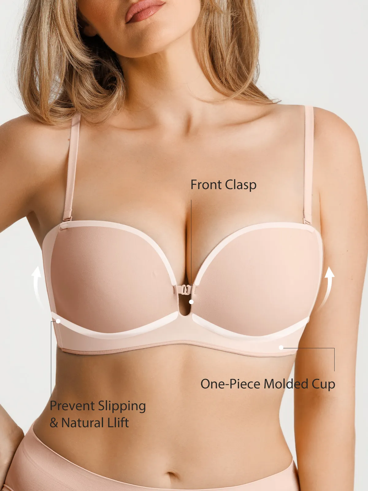 Seamless Non-Slip Shaping Strapless Bra - Image 6