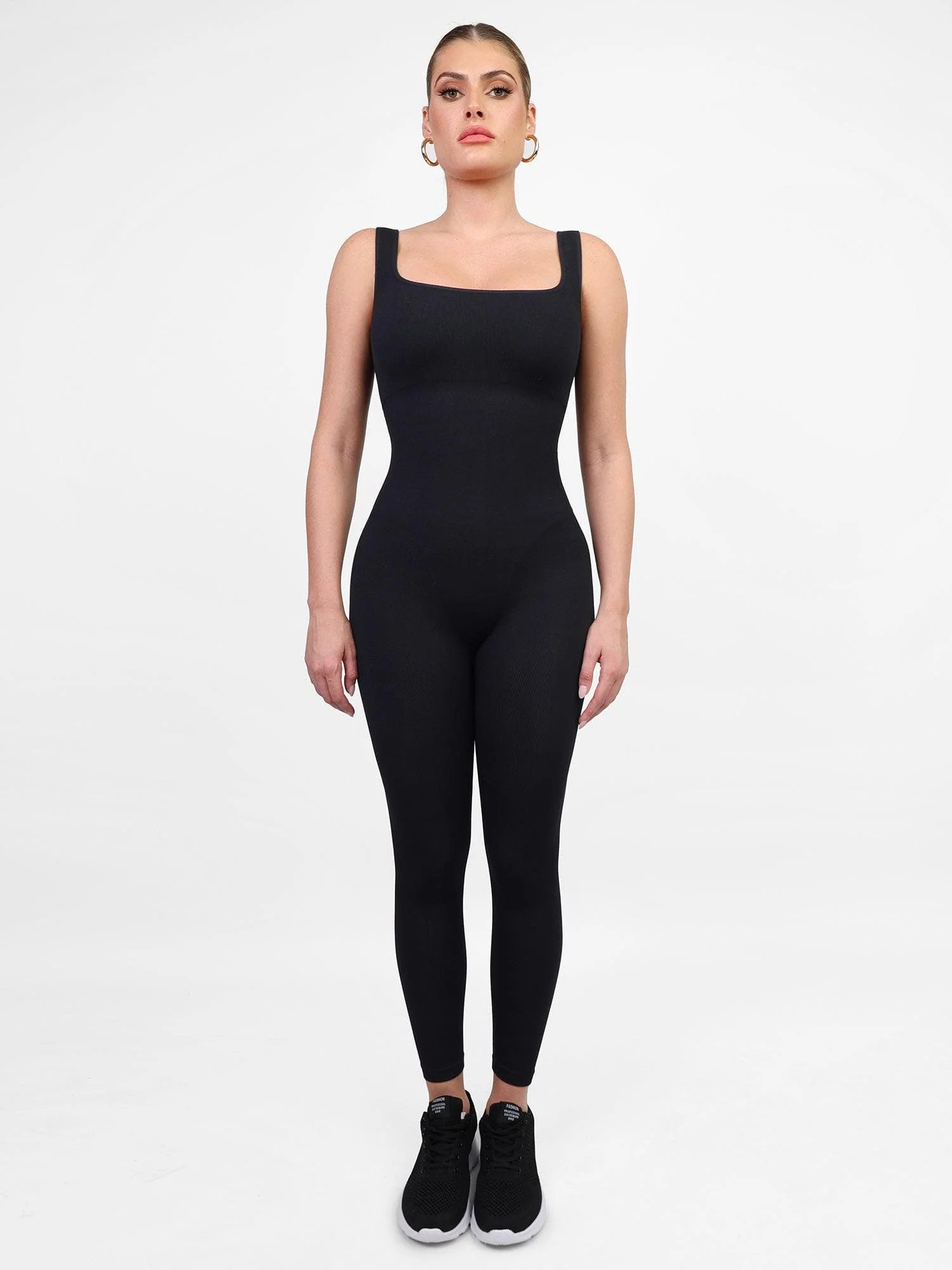 Shapewear Seamless Square Neck Workout Jumpsuit or Romper - Image 3