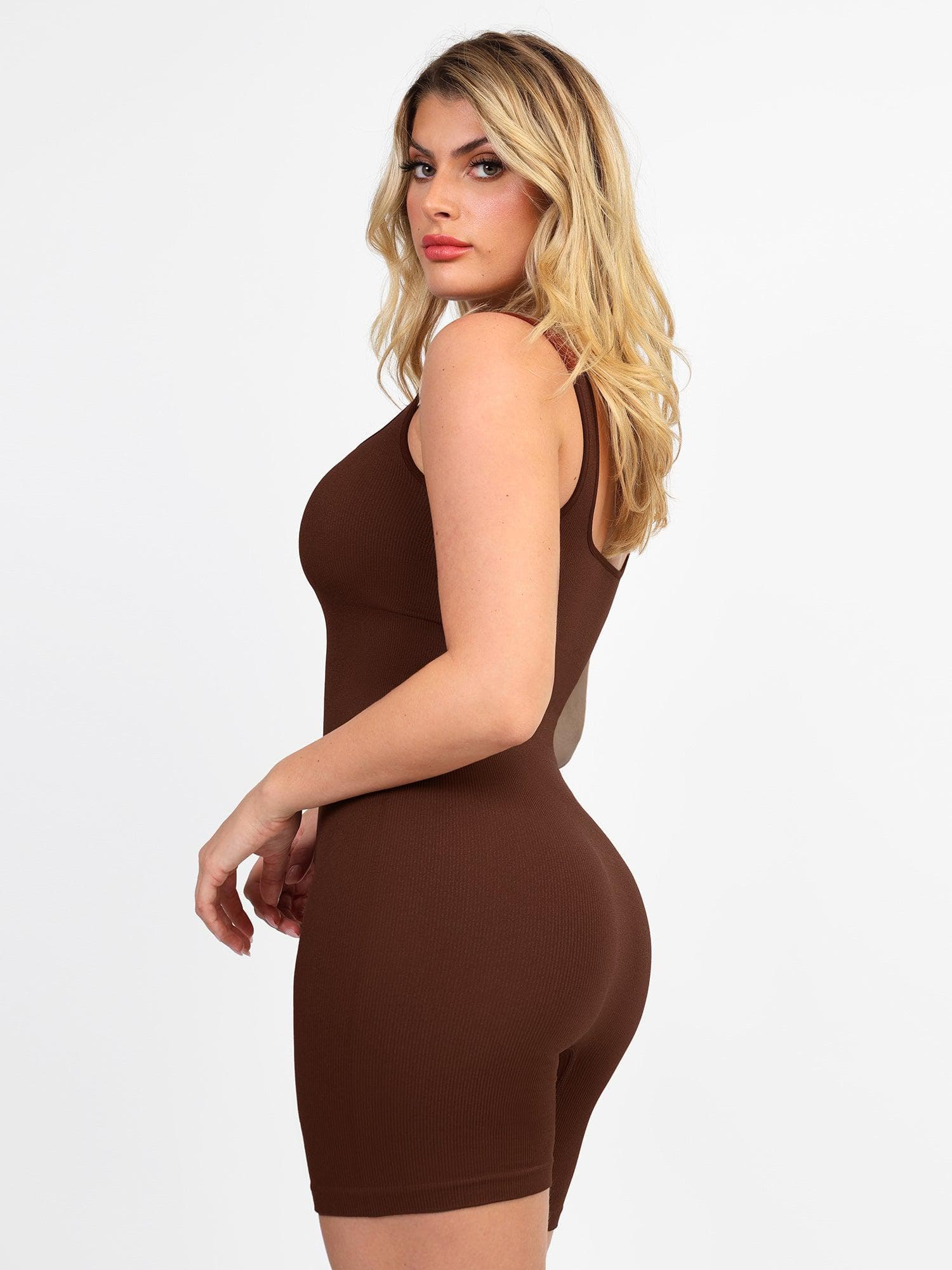 Shapewear Seamless Square Neck Workout Jumpsuit or Romper - Image 70