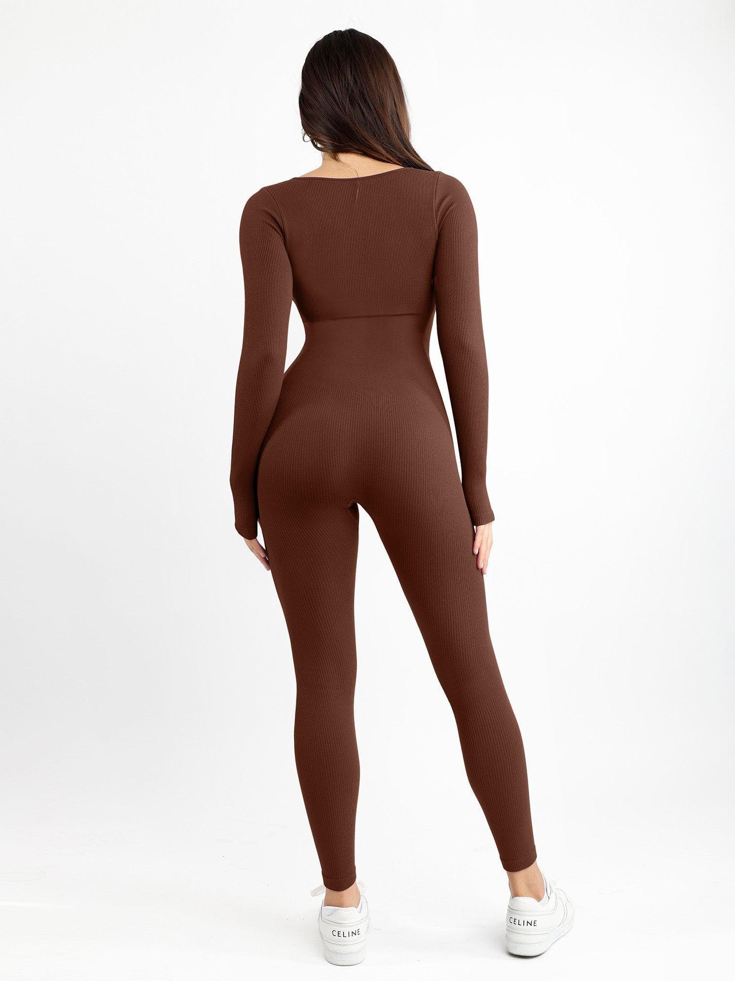 Shapewear Seamless Square Neck Workout Jumpsuit or Romper - Image 82