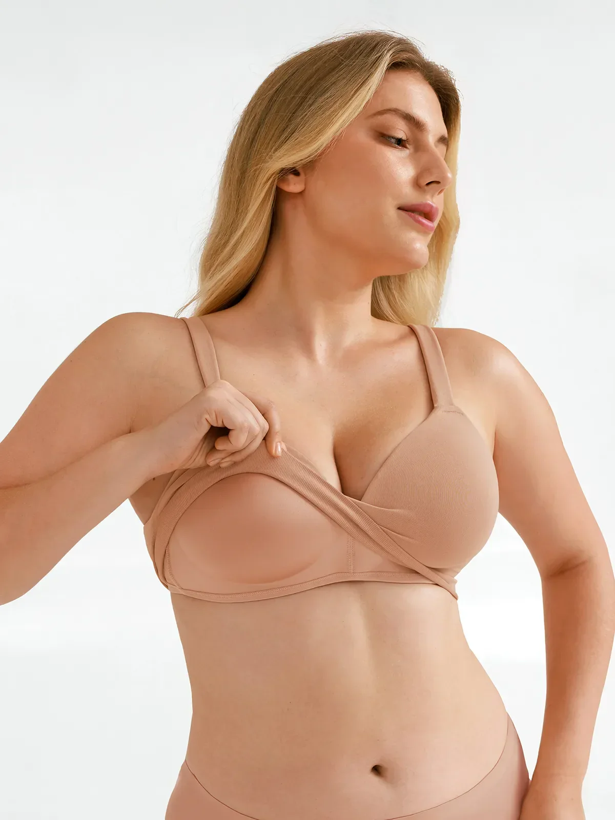 Seamless Wireless Adjustable Wide-Strap T-Shirt Bra - Image 18