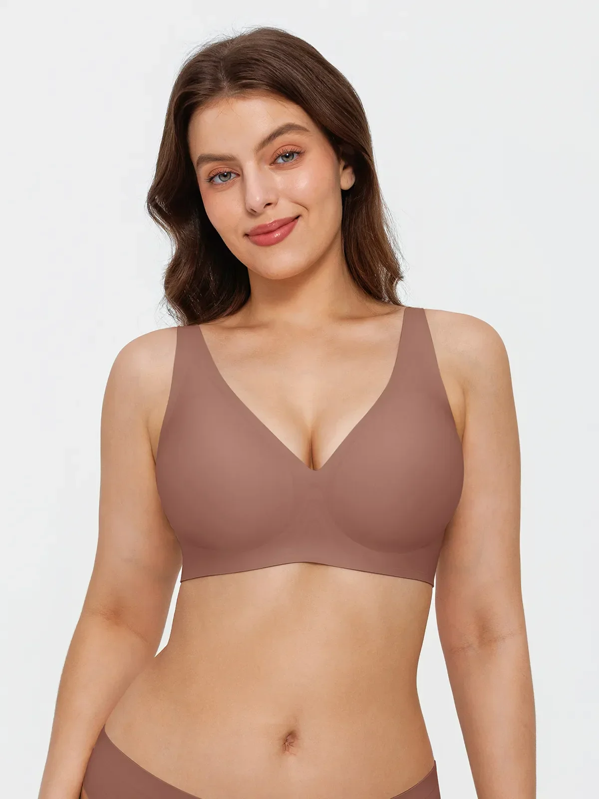 Seamless Wireless Jelly Comfort Plunge Bra - Image 26
