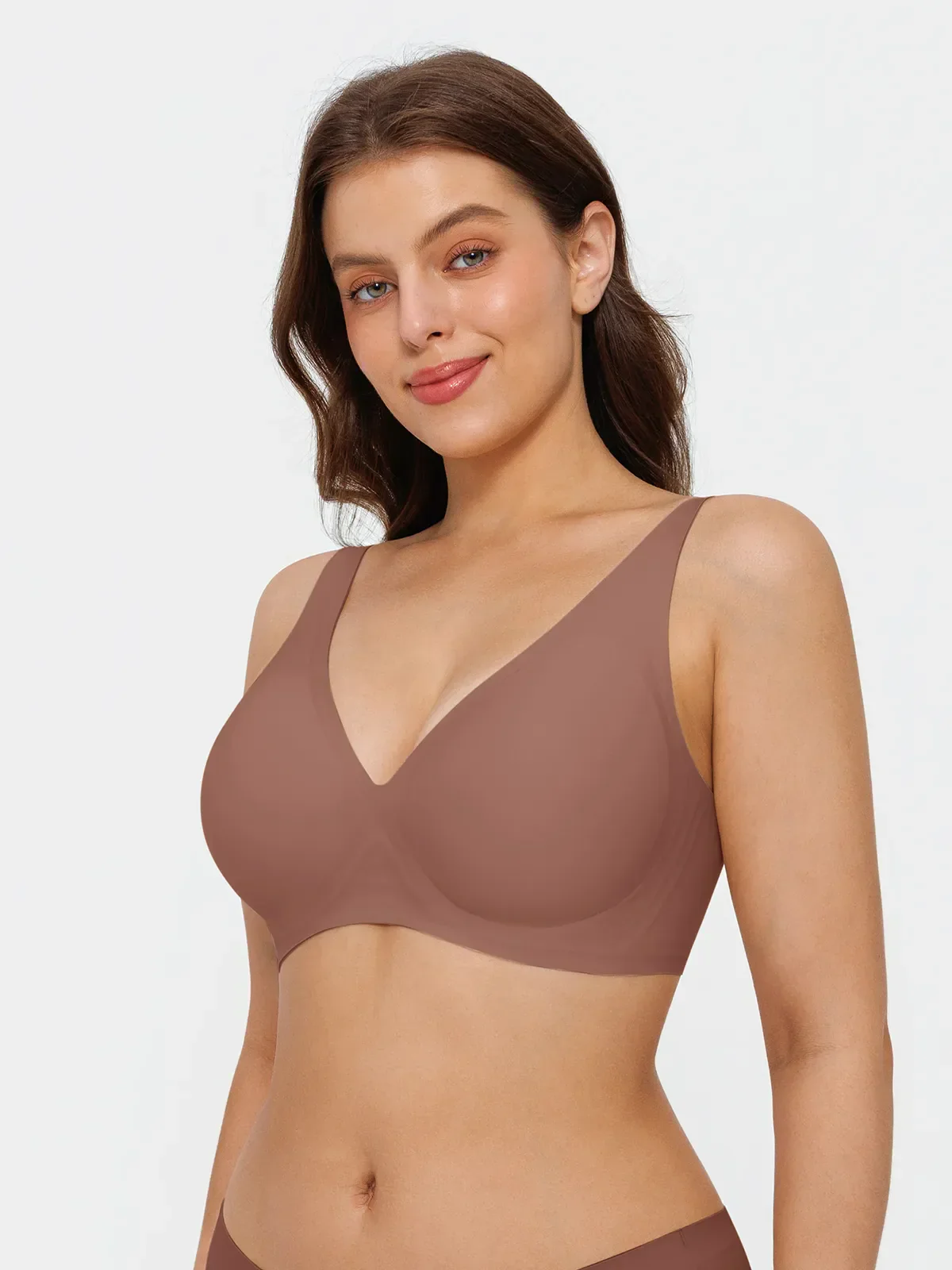 Seamless Wireless Jelly Comfort Plunge Bra - Image 27