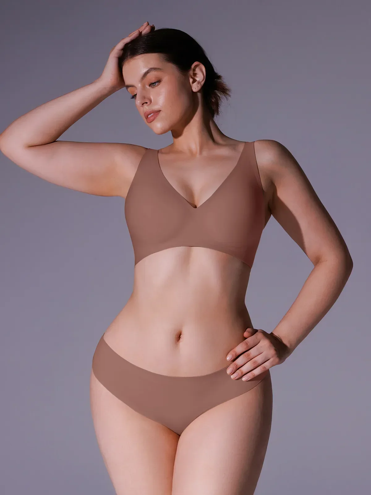 Seamless Wireless Jelly Comfort Plunge Bra - Image 30