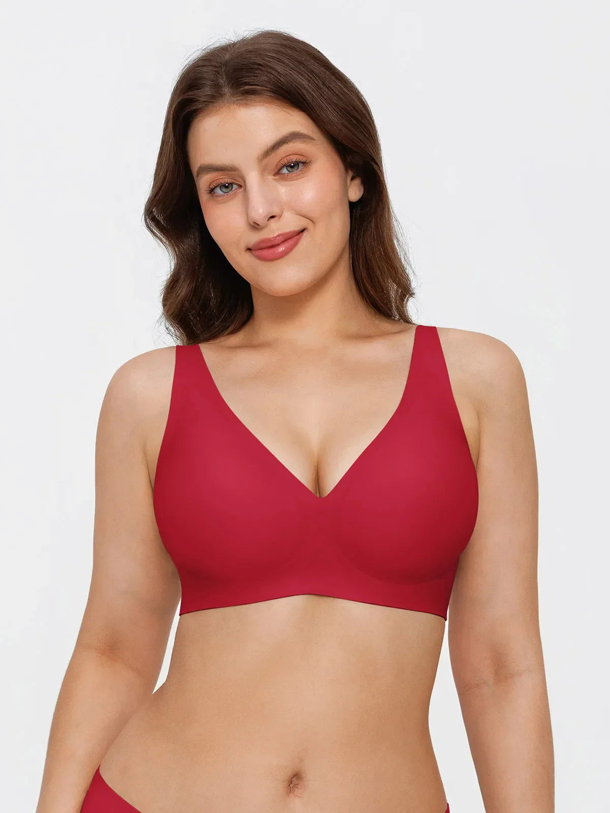 Seamless Wireless Jelly Comfort Plunge Bra - Image 50