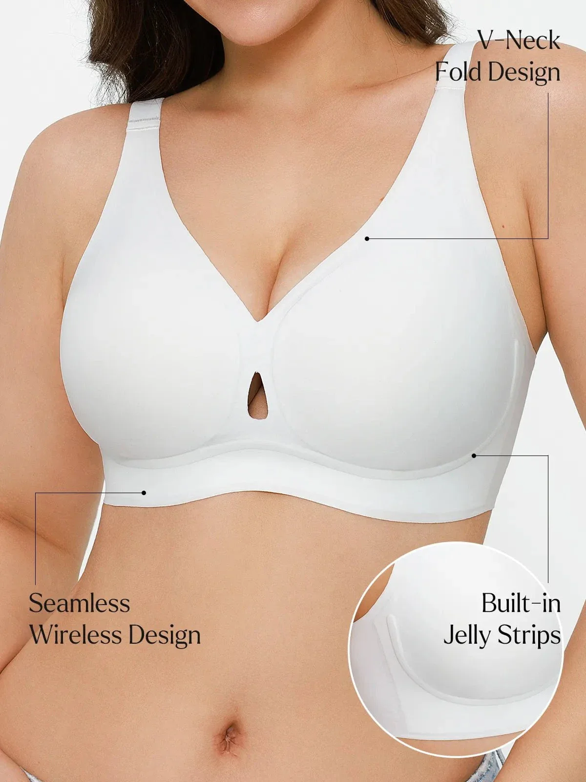 Seamless Wireless Jelly Contour Minimizer Support Bra - Image 31
