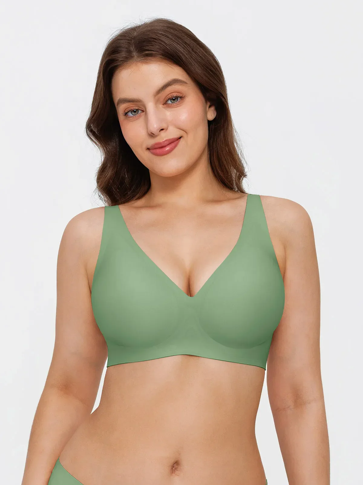 Seamless Wireless Jelly Leopard Contour Minimizer Support Bra - Image 28