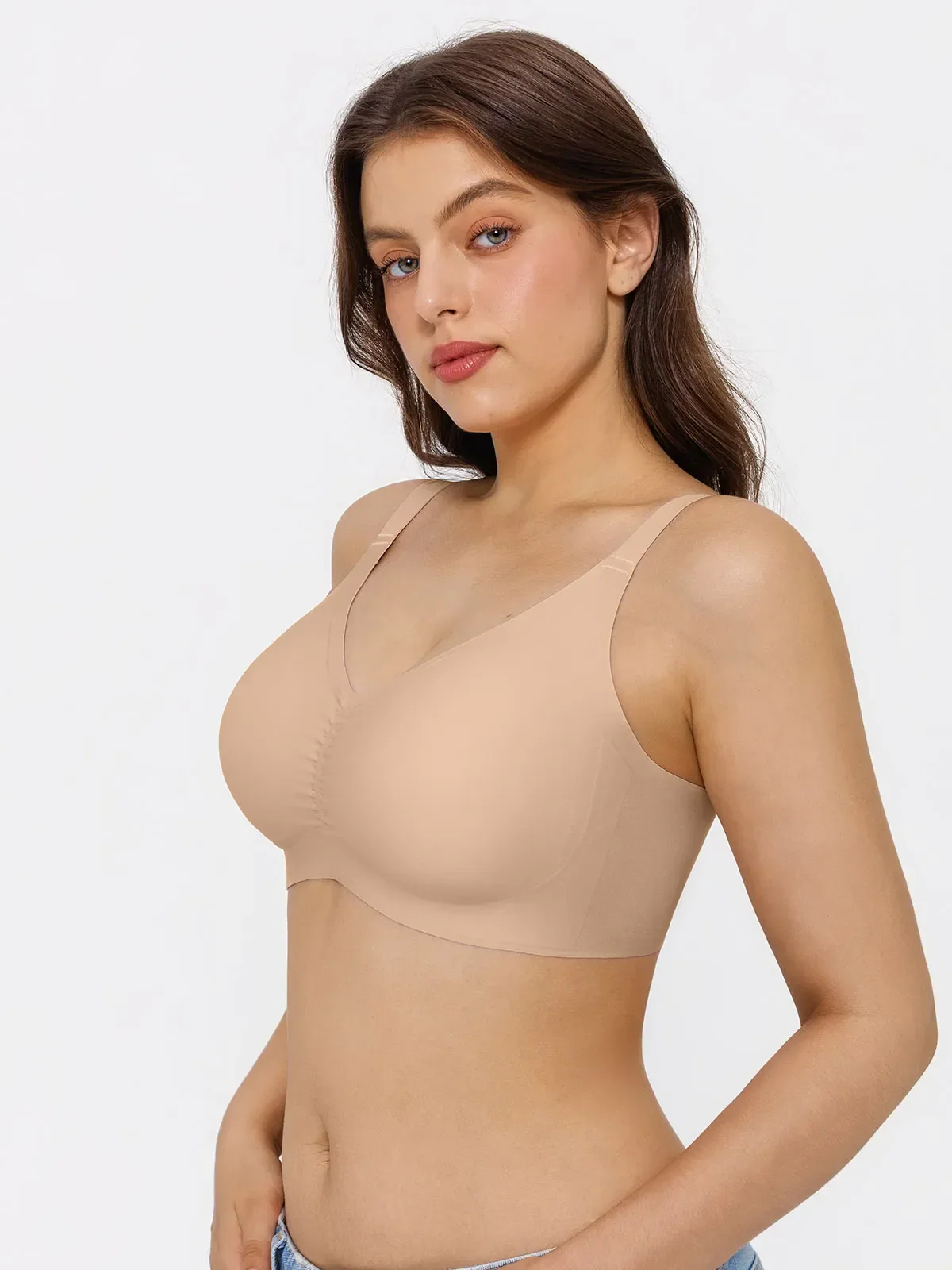 Seamless Wireless Ruched Comfort Minimizer Bra - Image 20