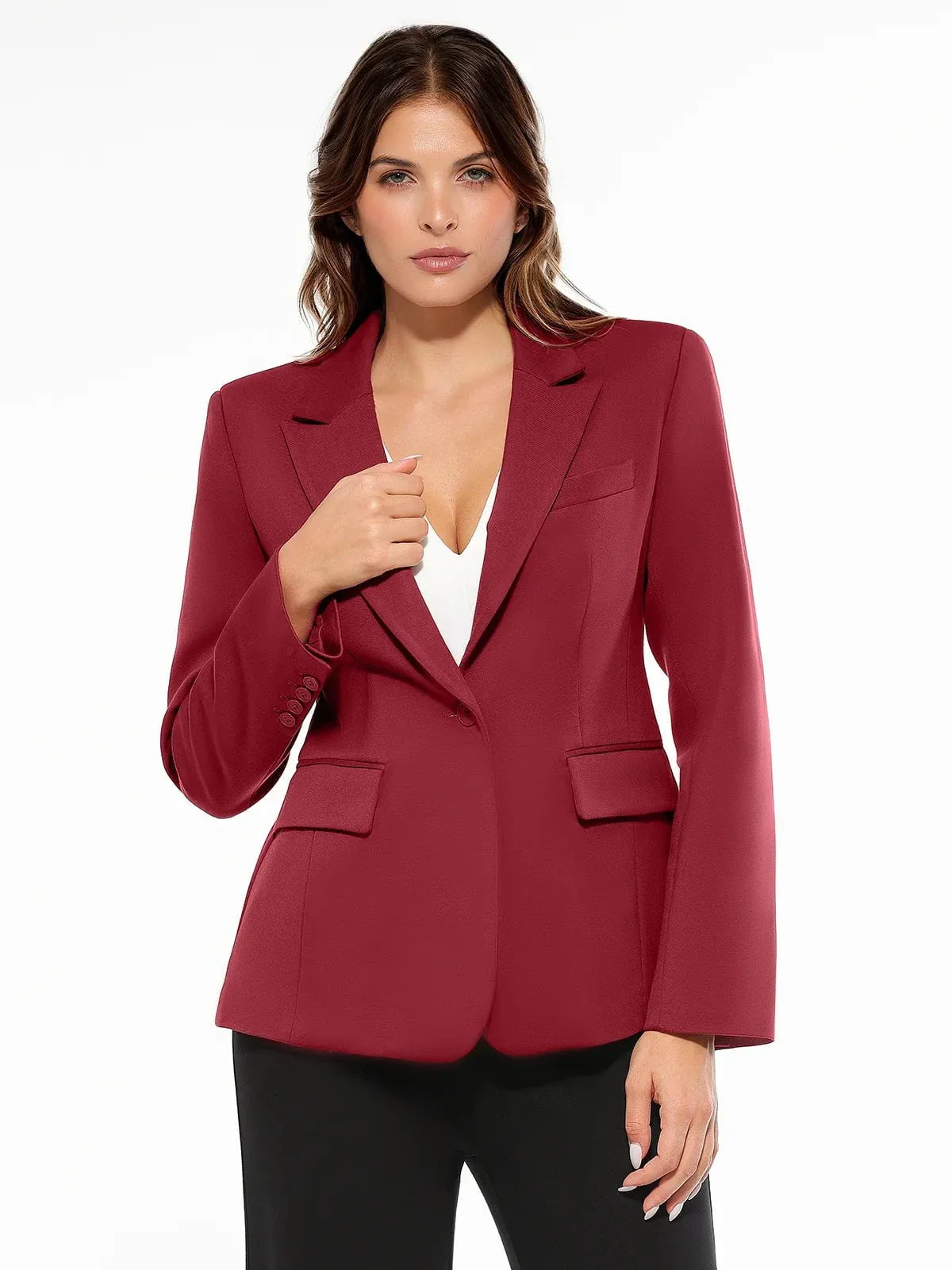 Shape-Sculpting Fitted Blazer - Image 32