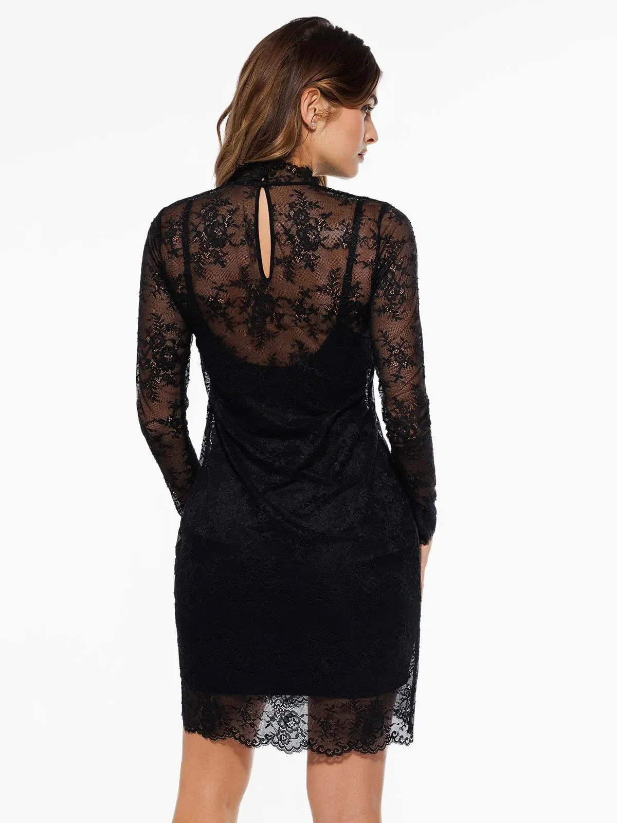 Shapewear 2-in-1 Lace Overlay Sculpting Dress - Image 14