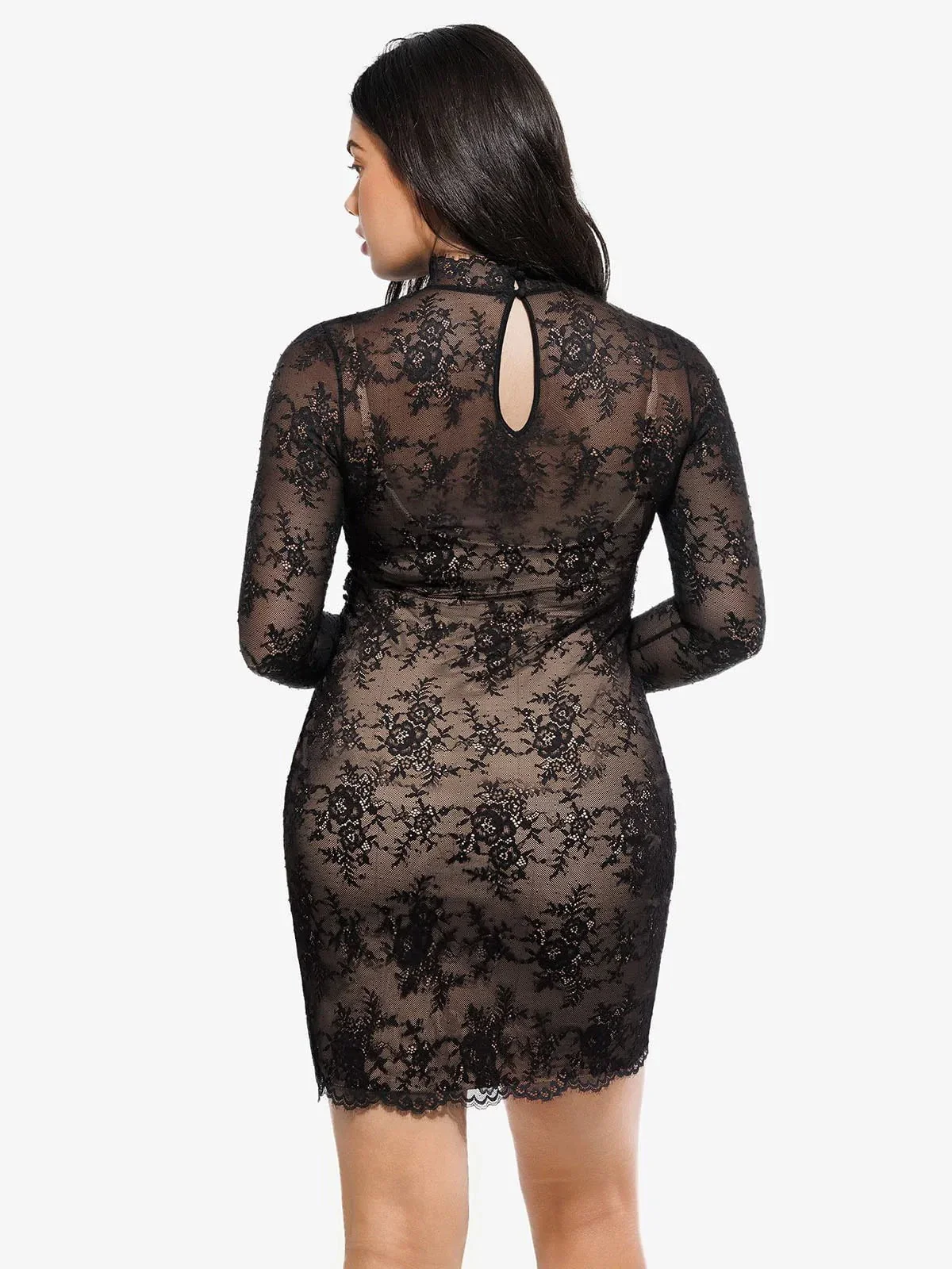 Shapewear 2-in-1 Lace Overlay Sculpting Dress - Image 27