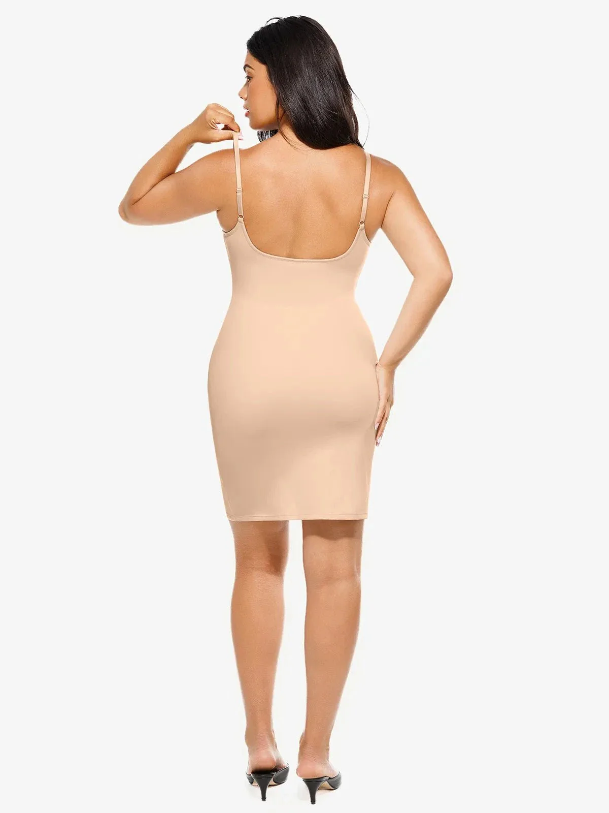 Shapewear 2-in-1 Lace Overlay Sculpting Dress - Image 34