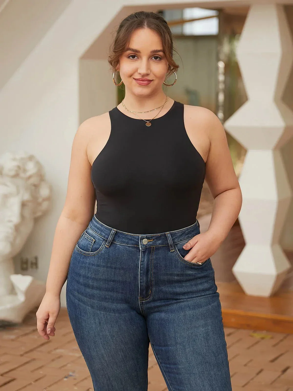 Shapewear Cloudsense Sleeveless Cutaway Round Neck Bodysuit - Image 7