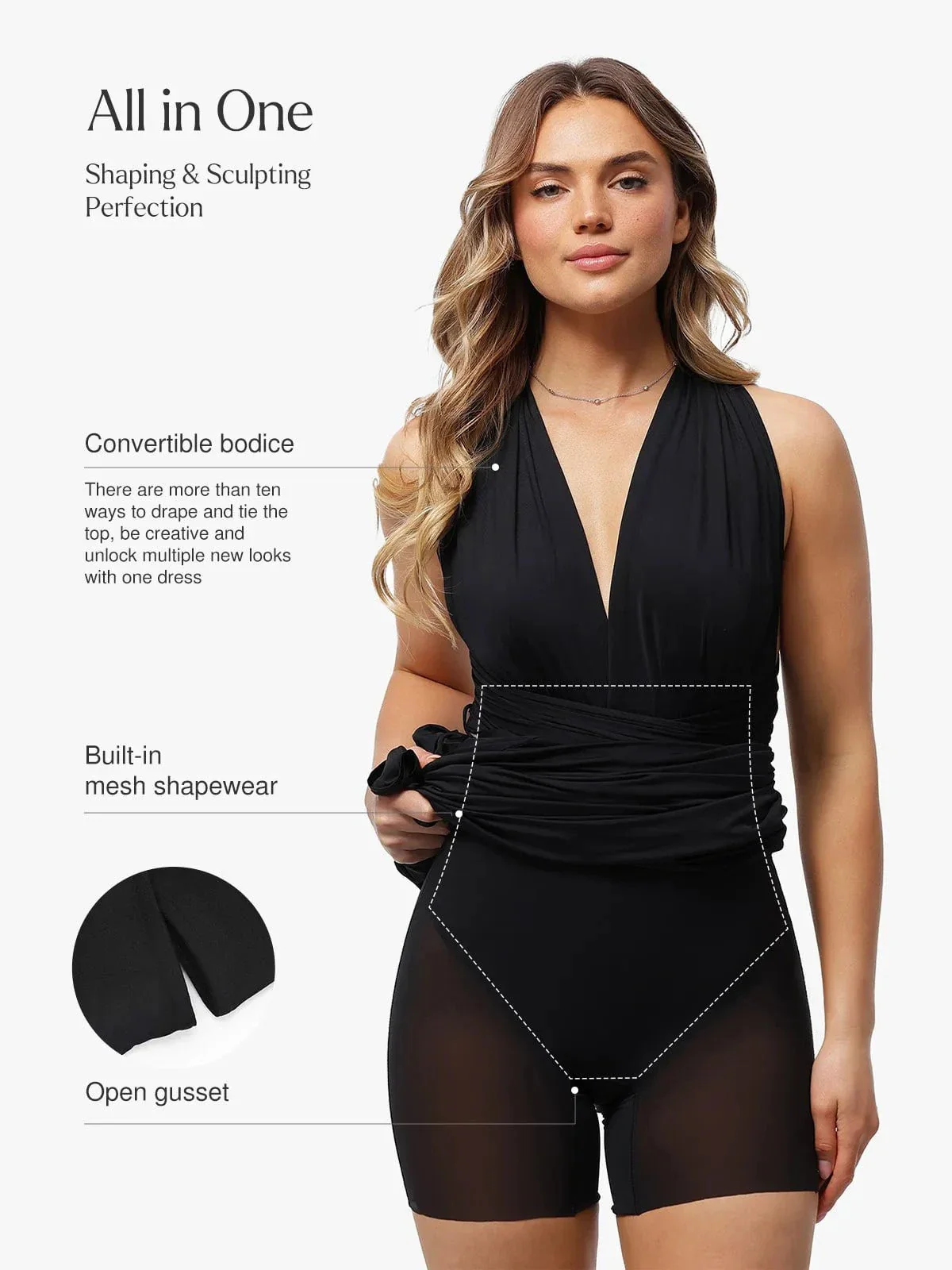 Shapewear Convertible Infinity Sculpting Midi Dress - Image 20