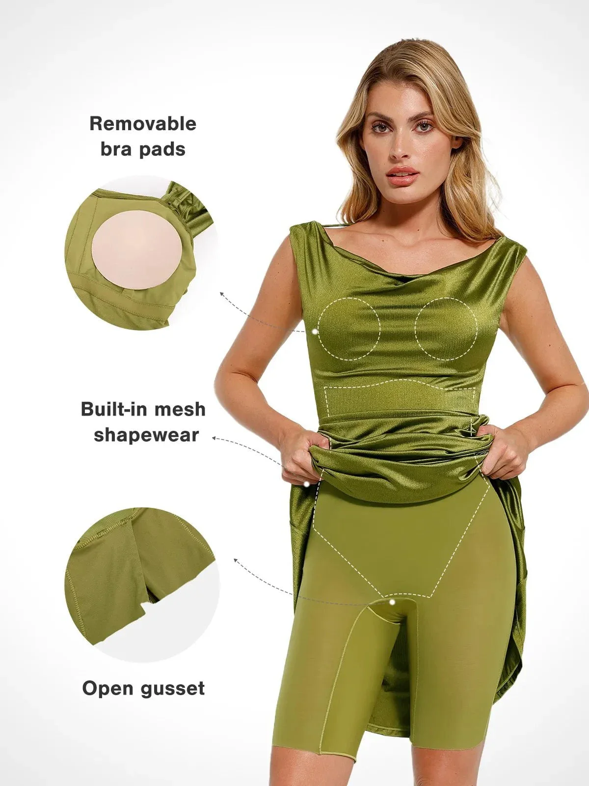 Shapewear Convertible Shine Sculpting Mermaid Dress - Image 16