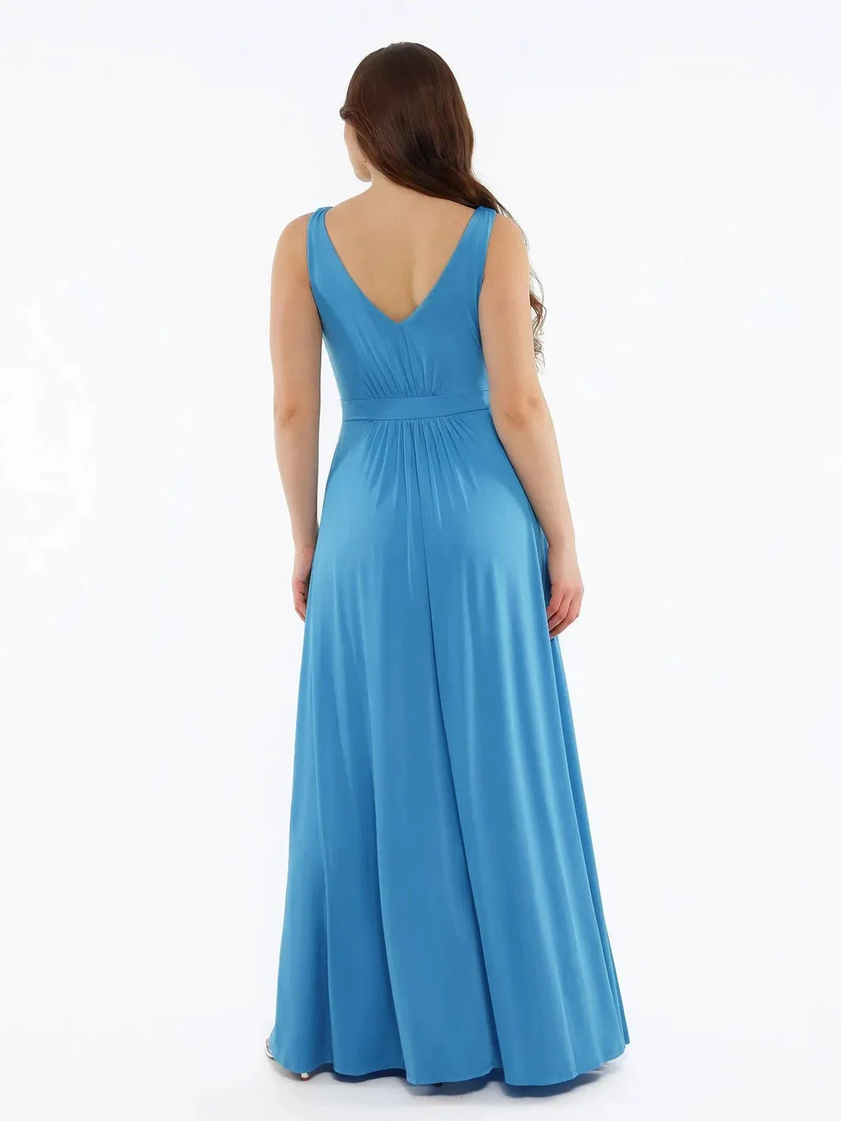 Shapewear Deep V-Neck Front Slit Goddess Maxi Dress - Image 22