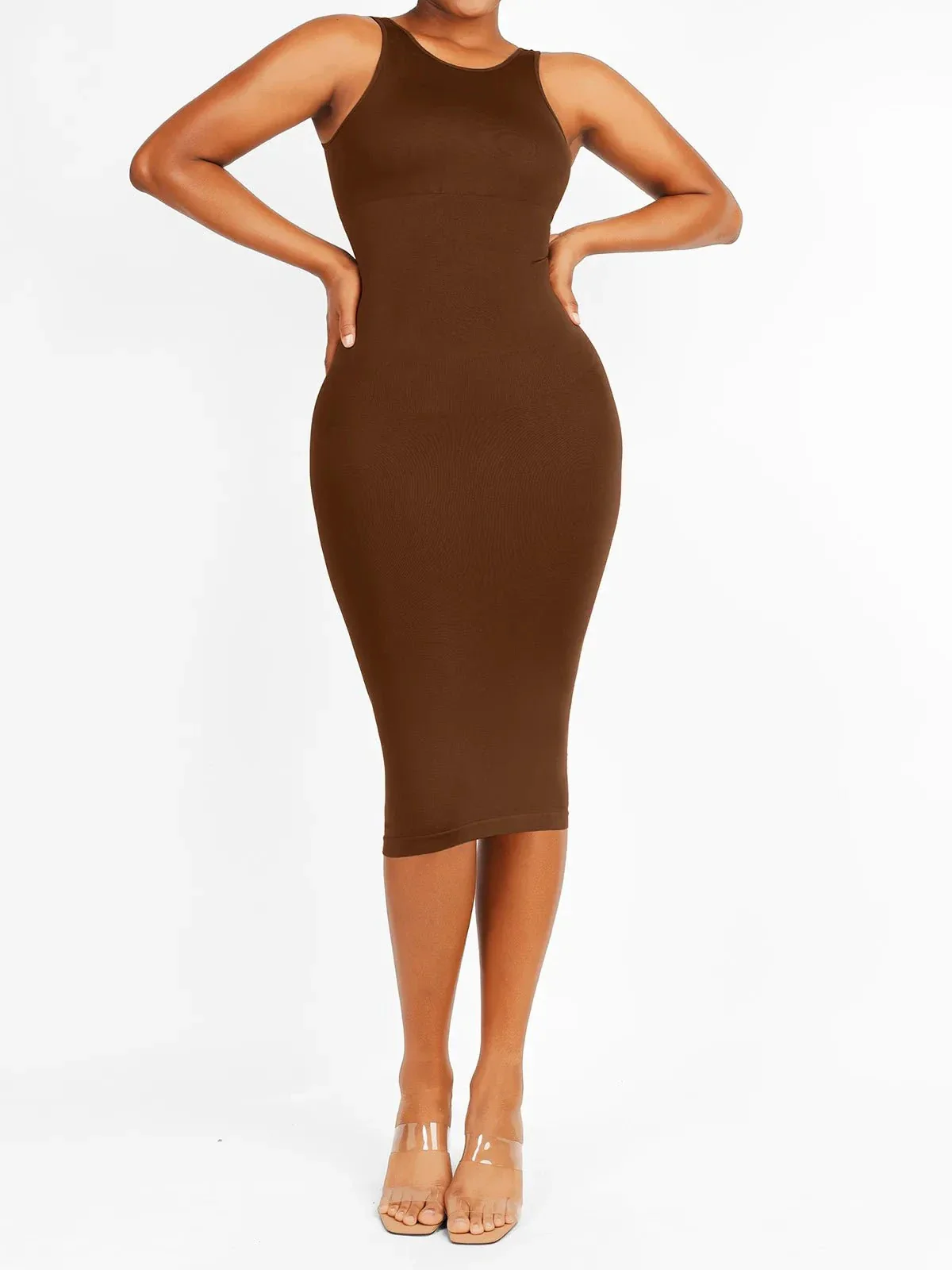 Shapewear Eco-Friendly Sculpting Midi Dress Set - Image 6