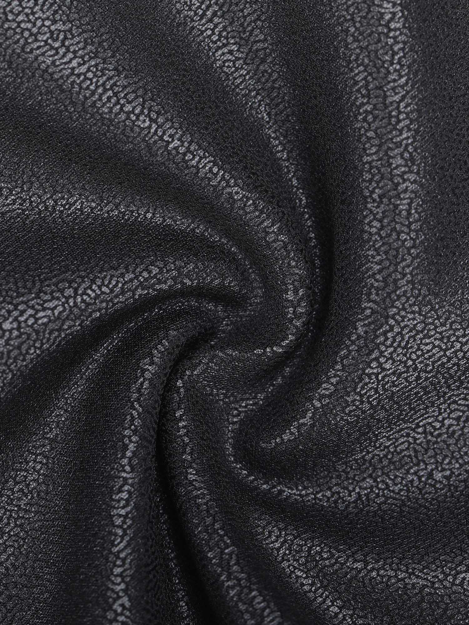Shapewear Faux Leather Tummy Control High Rise Leggings - Image 7