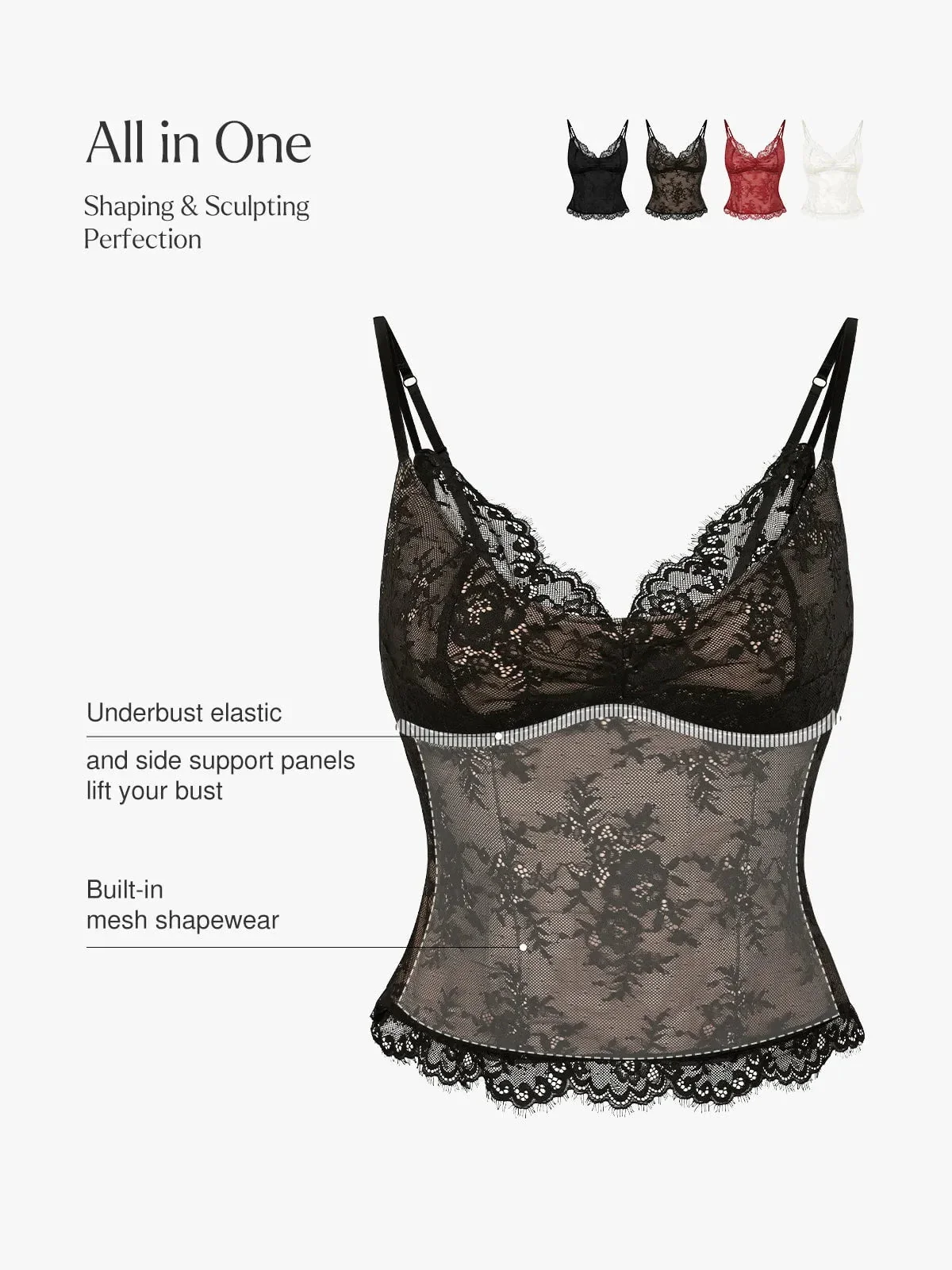 Shapewear Lace Contouring Camisole - Image 17