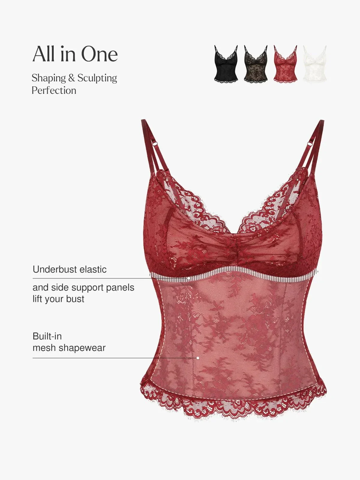 Shapewear Lace Contouring Camisole - Image 25