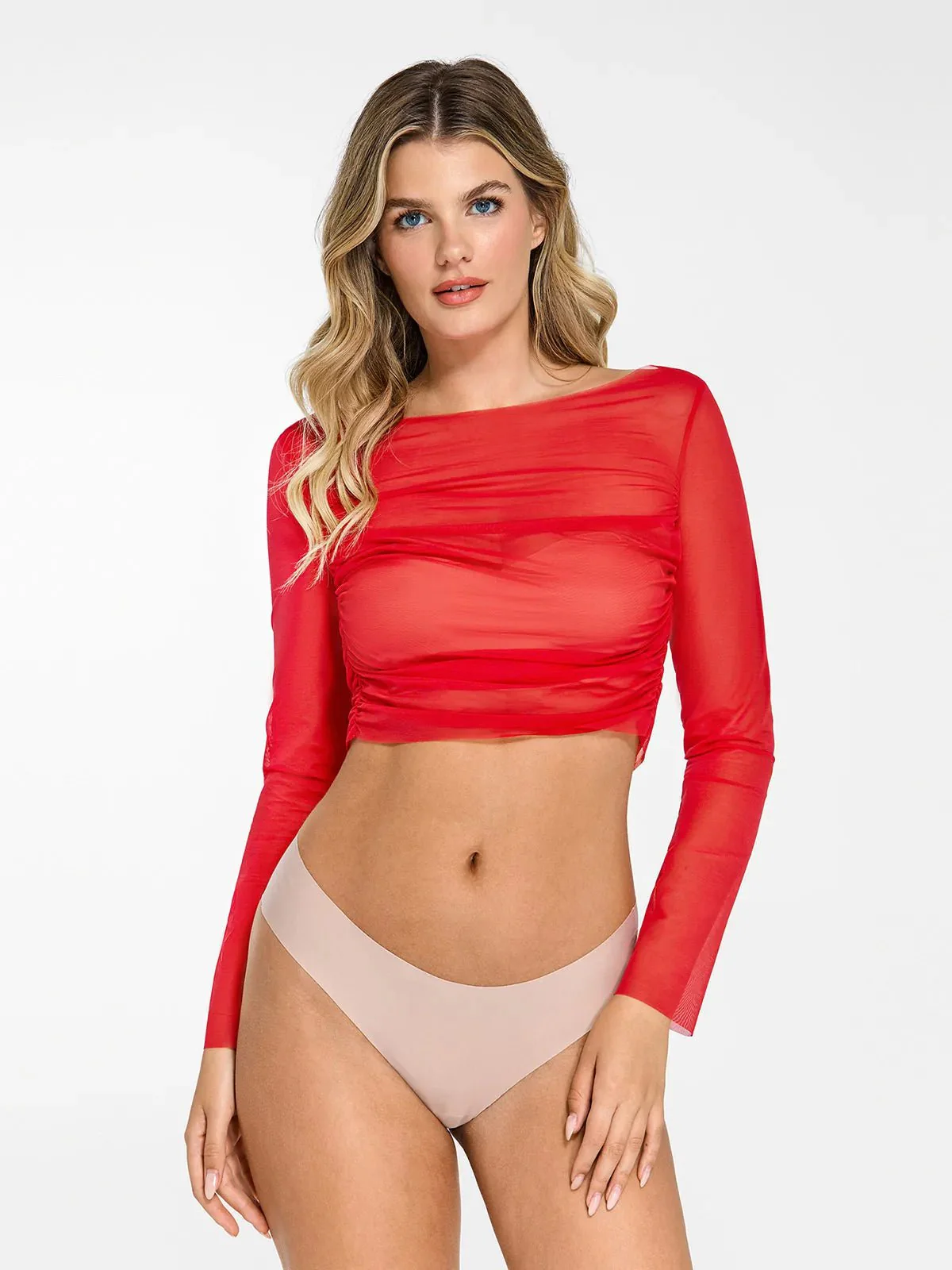 Shapewear Lace Corset Top Split Skirt Mesh Cover-Up Set - Image 15