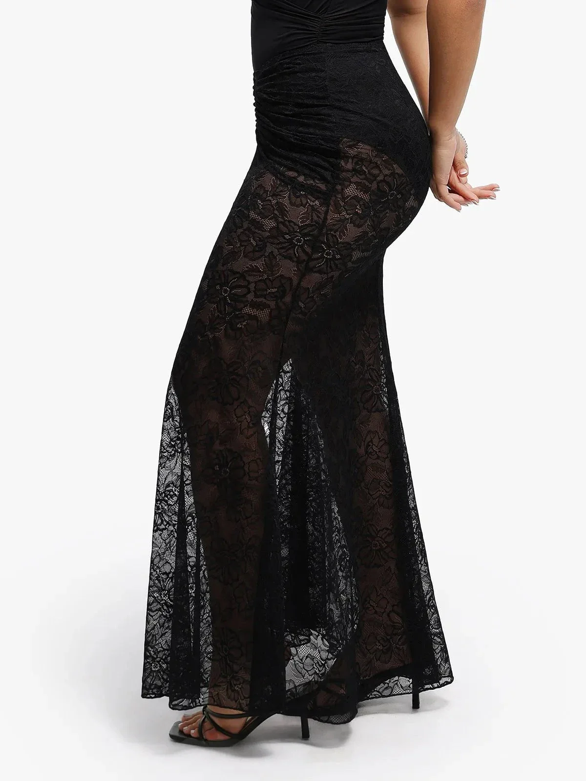 Shapewear Lace Fishtail Coverup Maxi Skirt - Image 7