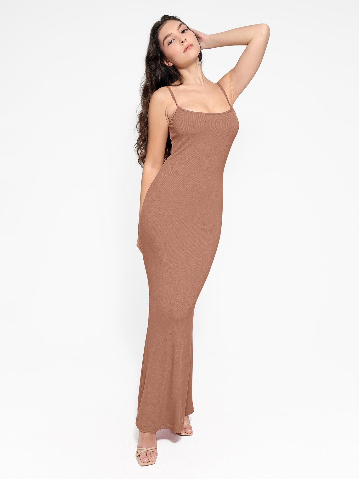Shapewear Modal Slimming Maxi Slip Dress For Insiders - Image 63