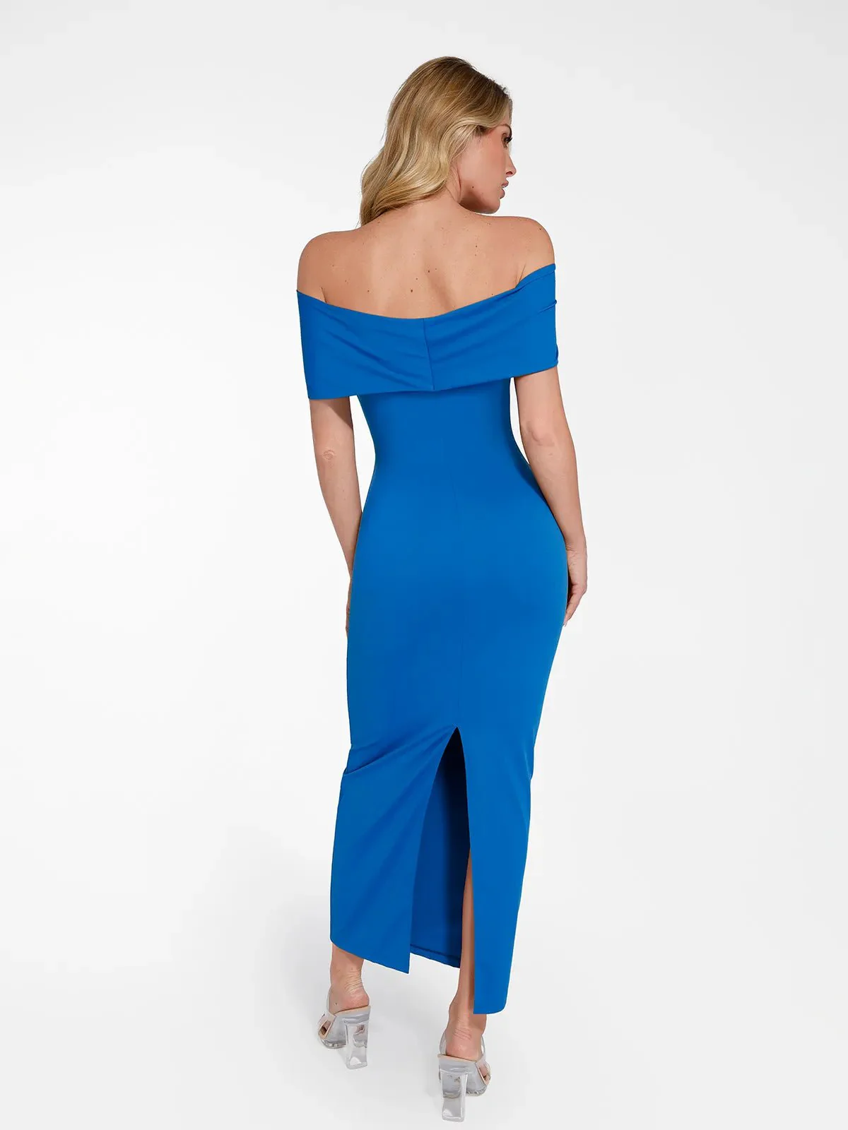 Shapewear Off-the-Shoulder Slim Column Maxi Dress For Insiders - Image 19