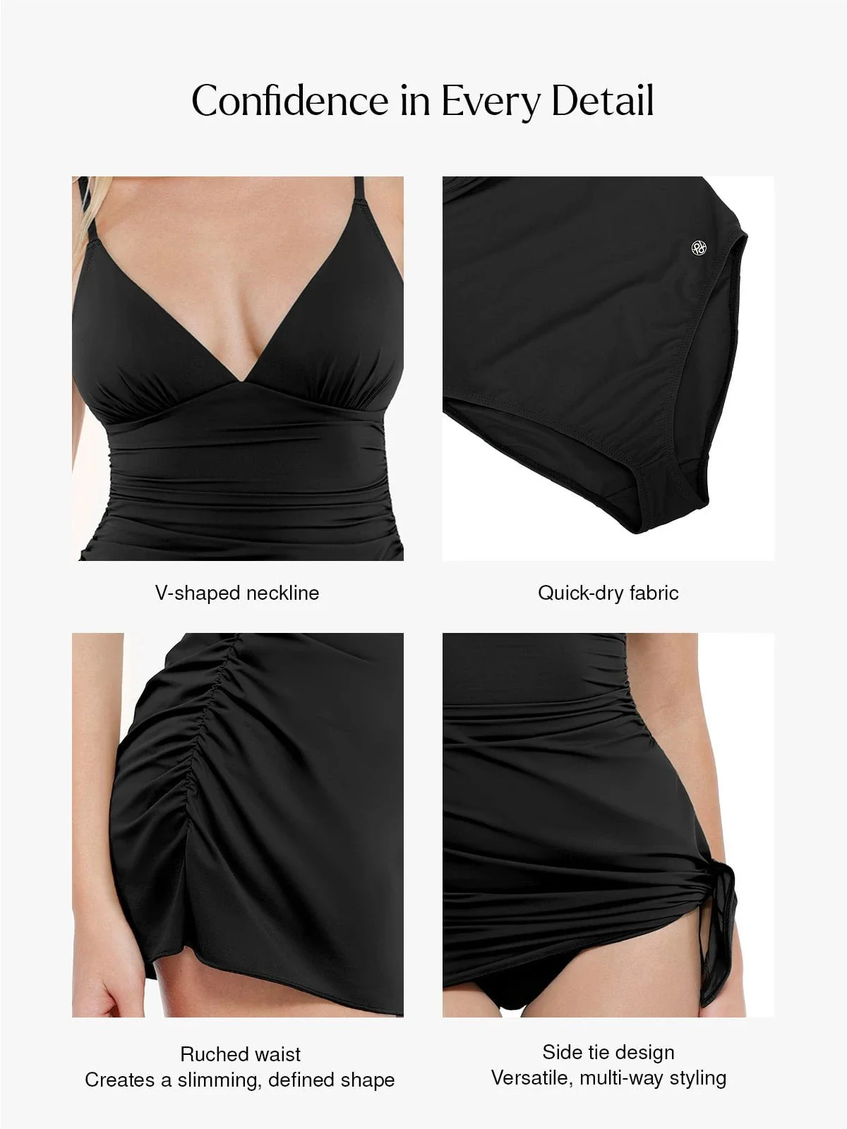 Shapewear Ruched Convertible One-Piece Swimsuit - Image 27