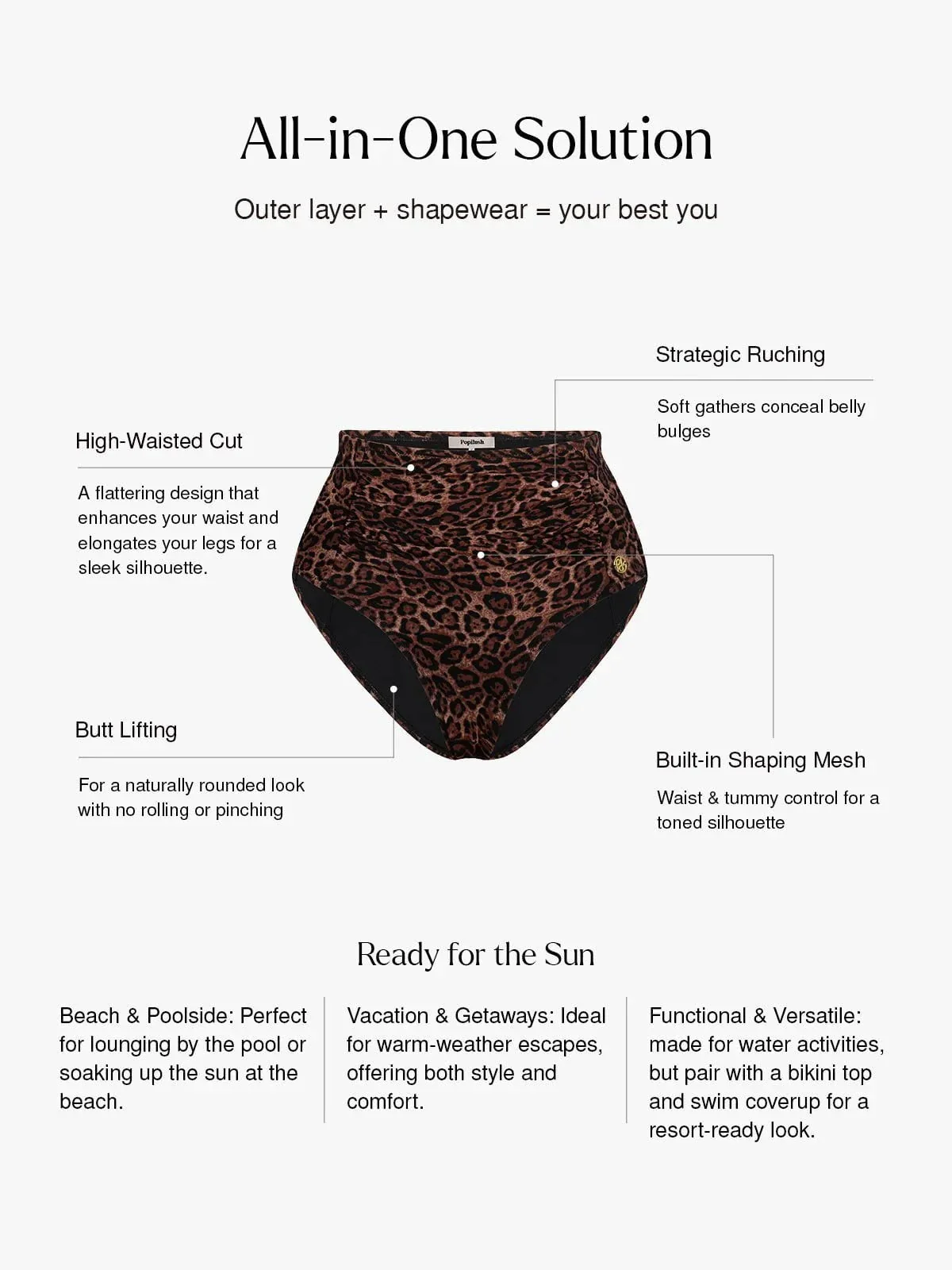 Shapewear Ruched Tummy Control Bikini Brief - Image 17