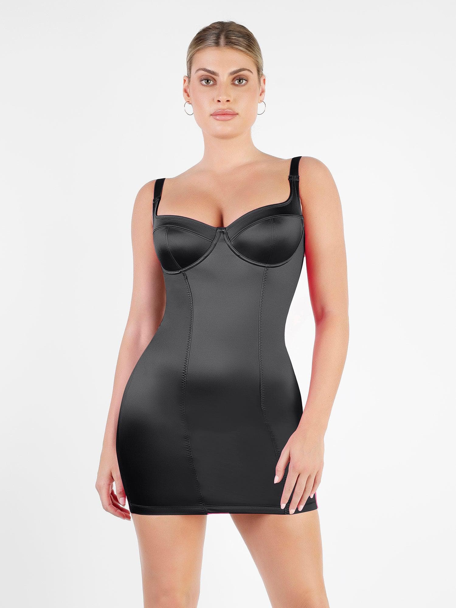 Shapewear Scuplting Satin Bustier Mini Dress For Insiders - Image 13