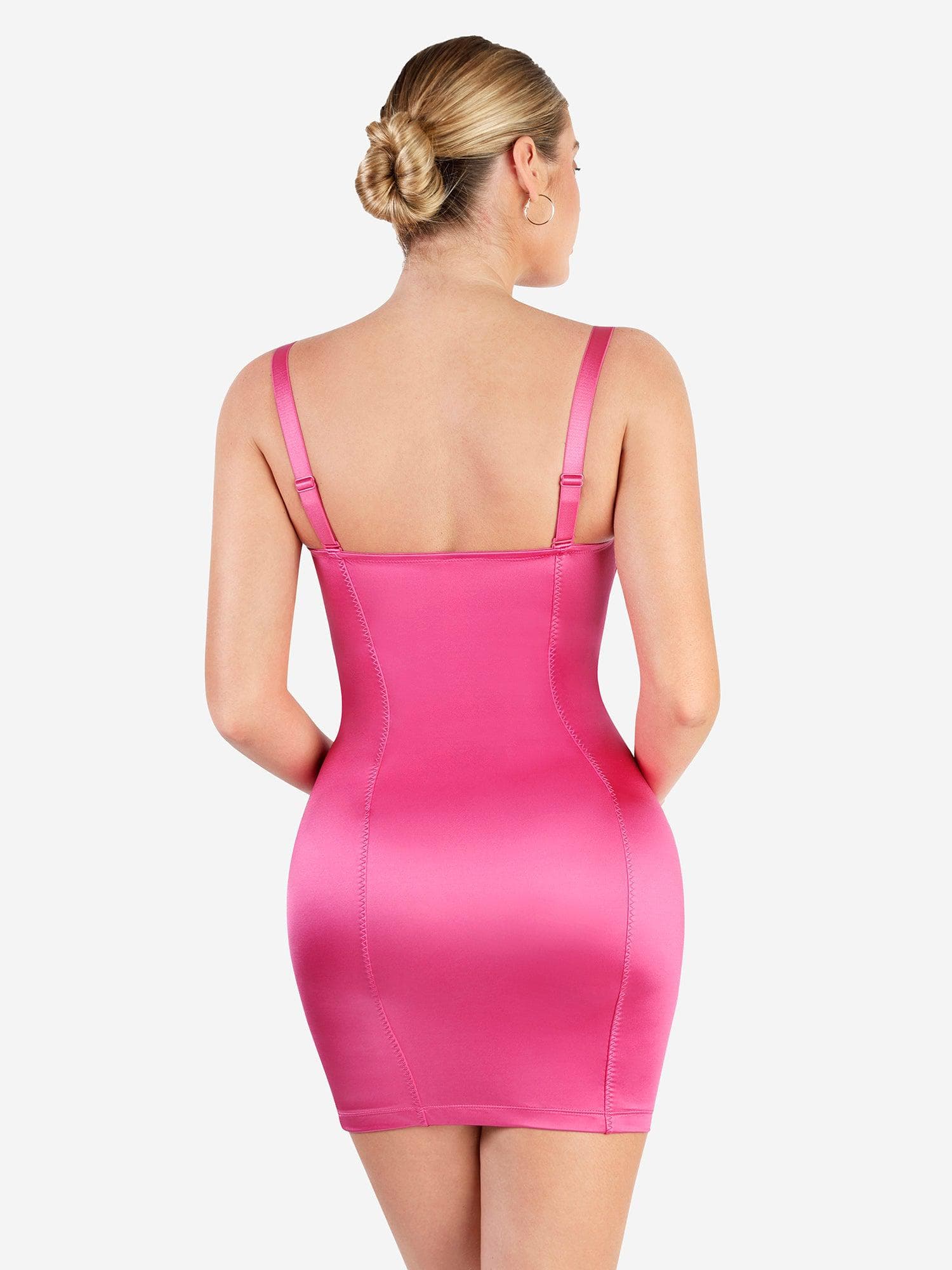 Shapewear Scuplting Satin Bustier Mini Dress For Insiders - Image 5