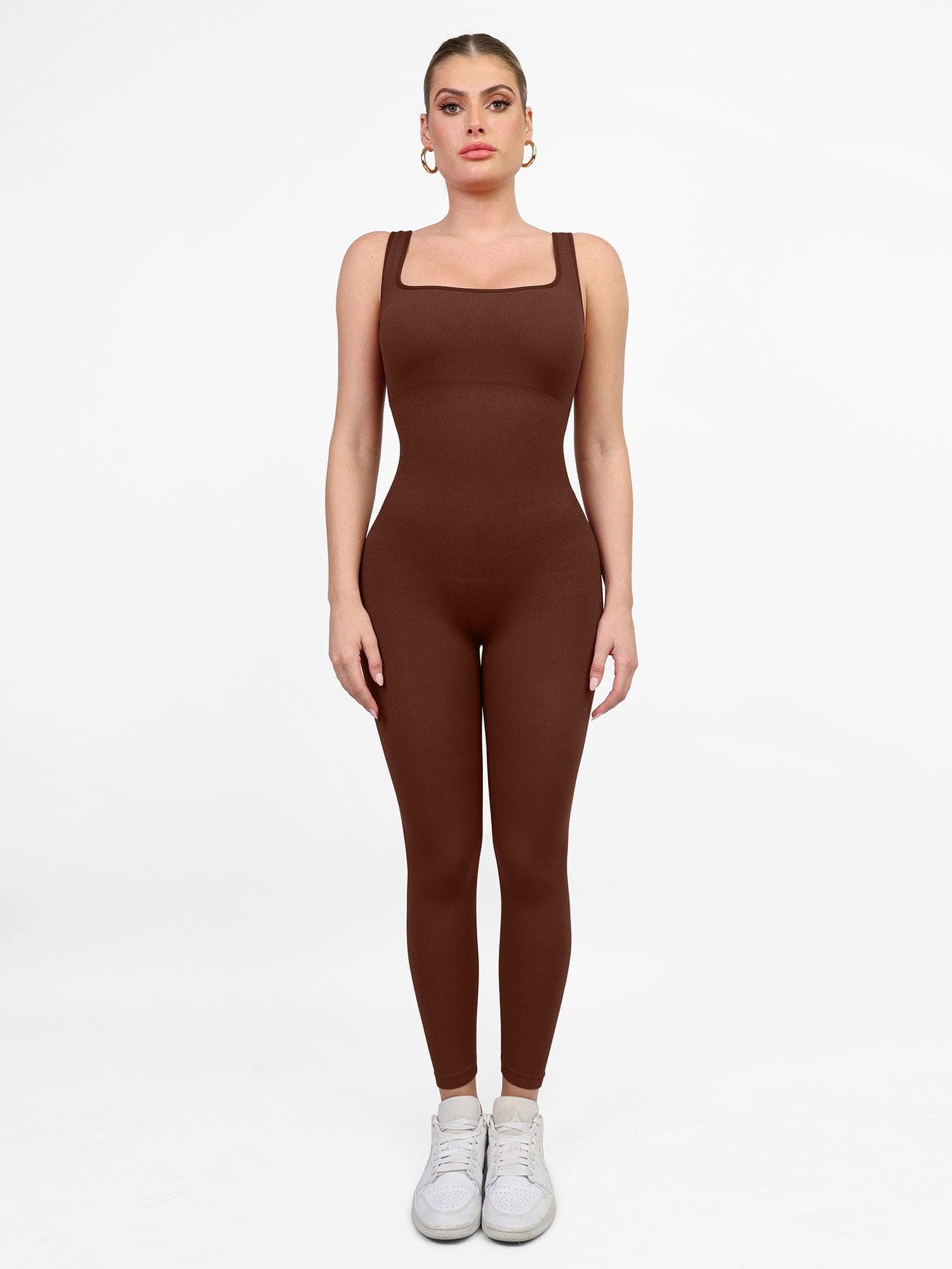 Shapewear Seamless Long Sleeve & Square Neck Sleeveless Jumpsuits - Image 33