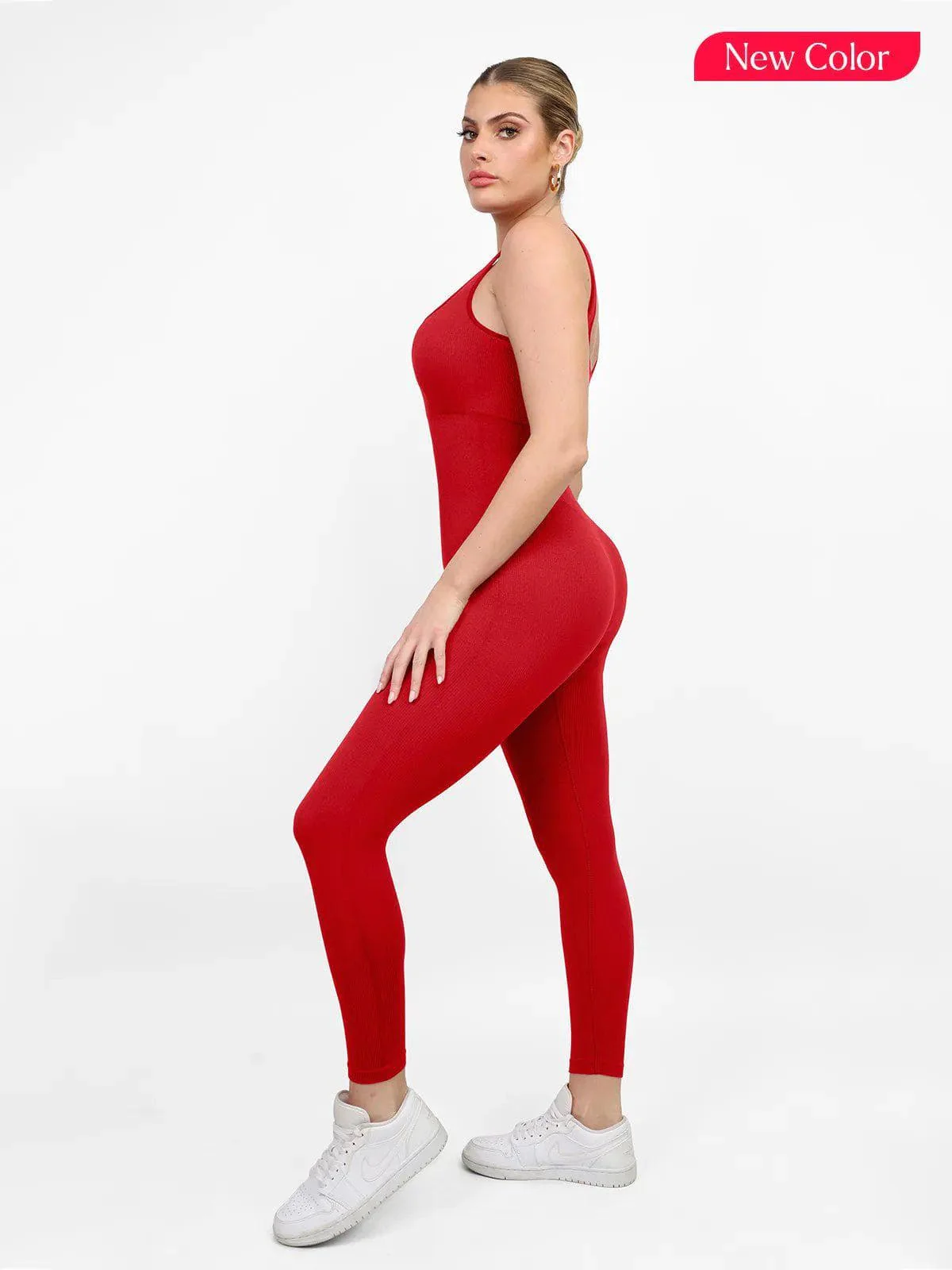 Shapewear Seamless Long Sleeve & Square Neck Sleeveless Jumpsuits - Image 37