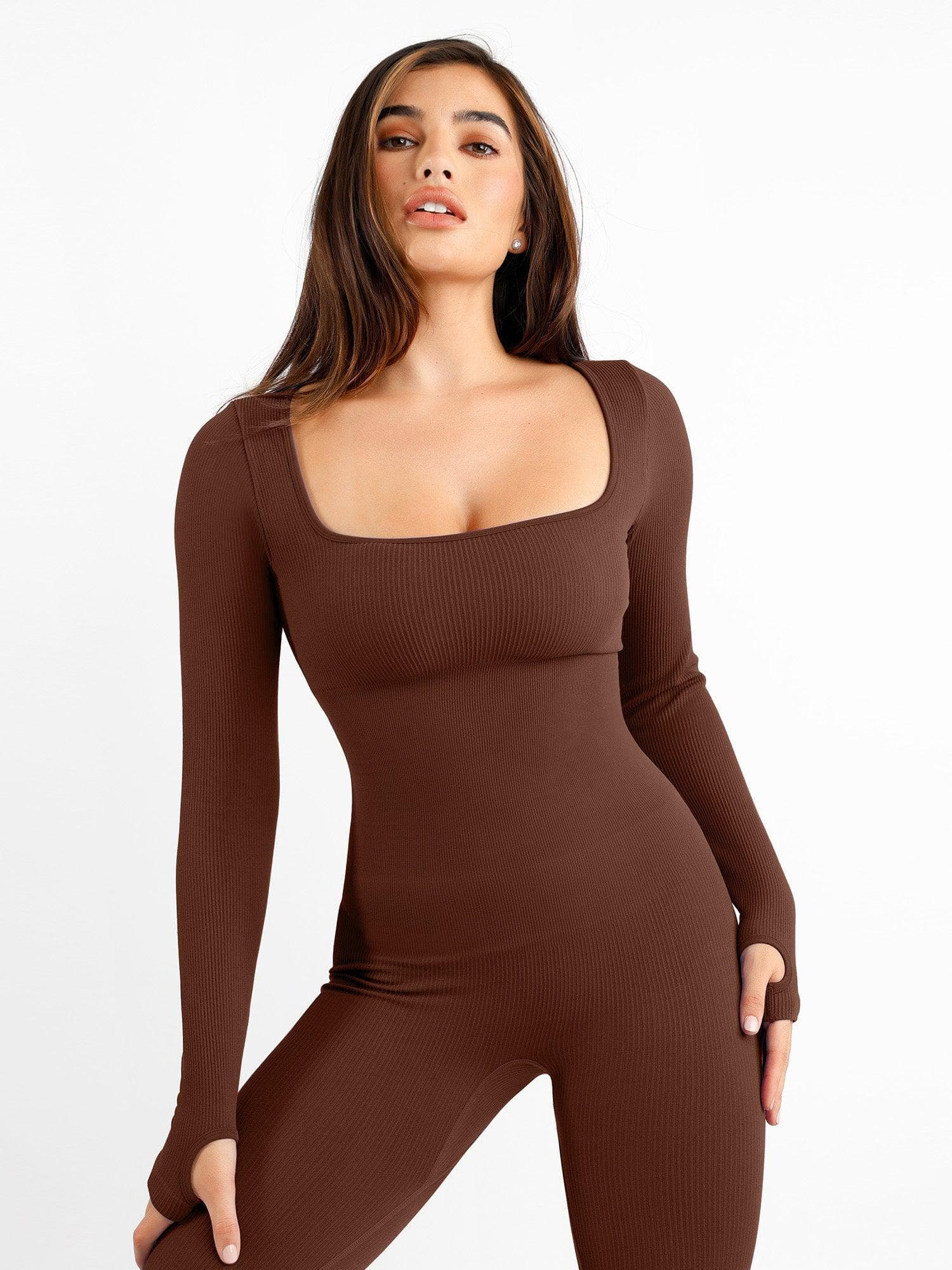 Shapewear Seamless Long Sleeve & Square Neck Sleeveless Jumpsuits - Image 5