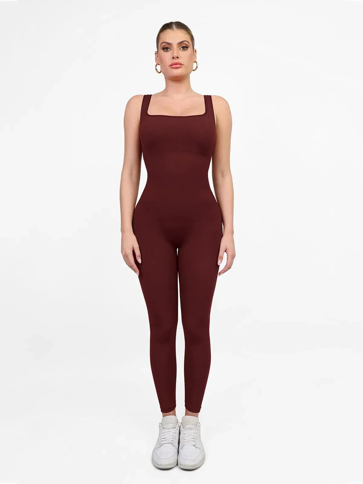 Shapewear Seamless Long Sleeve & Square Neck Sleeveless Jumpsuits - Image 57