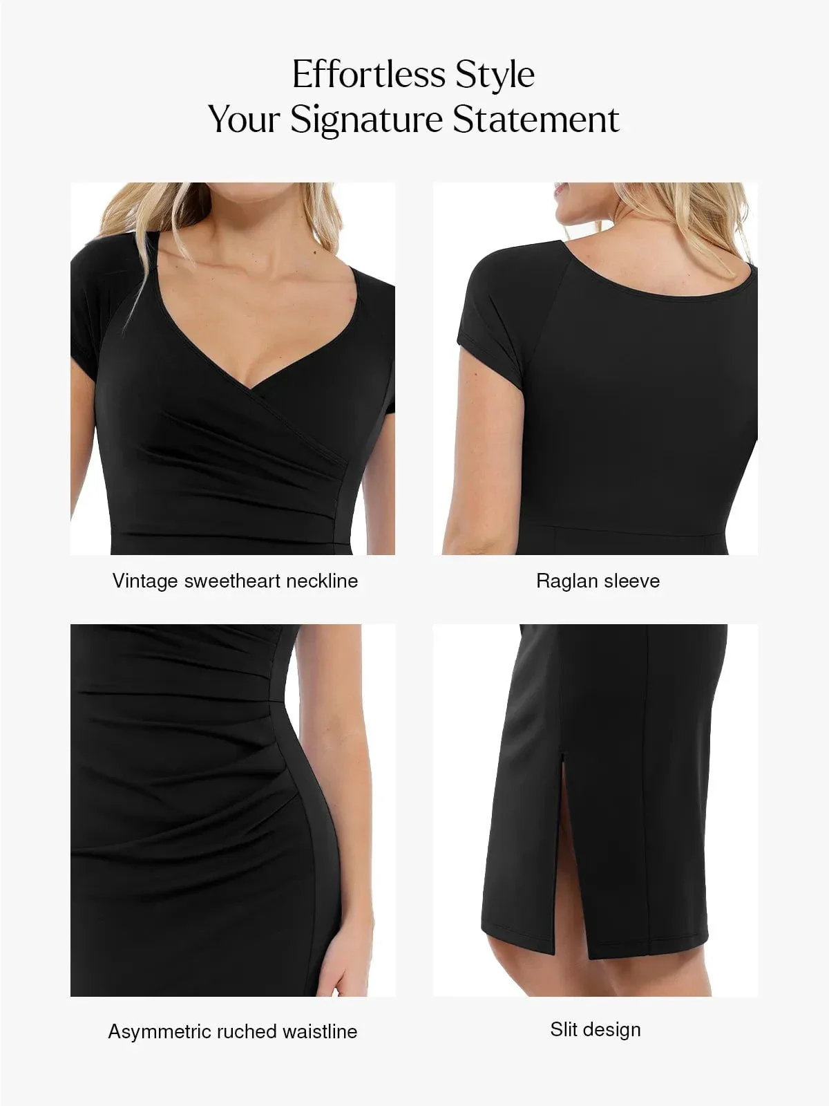 Shapewear Short Sleeve Perfect Form Sheath Dress - Image 4