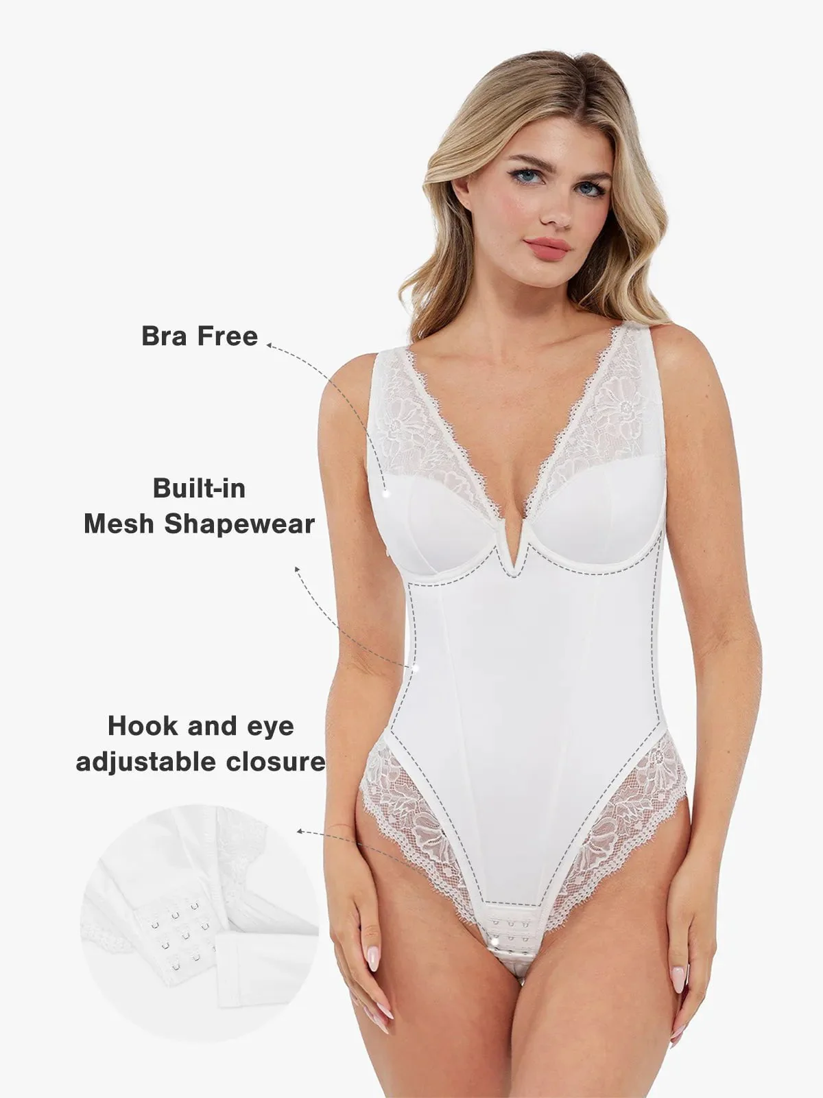 Day To Night Set Tummy Control Bodysuit Built-in Shapewear Pants - Image 16
