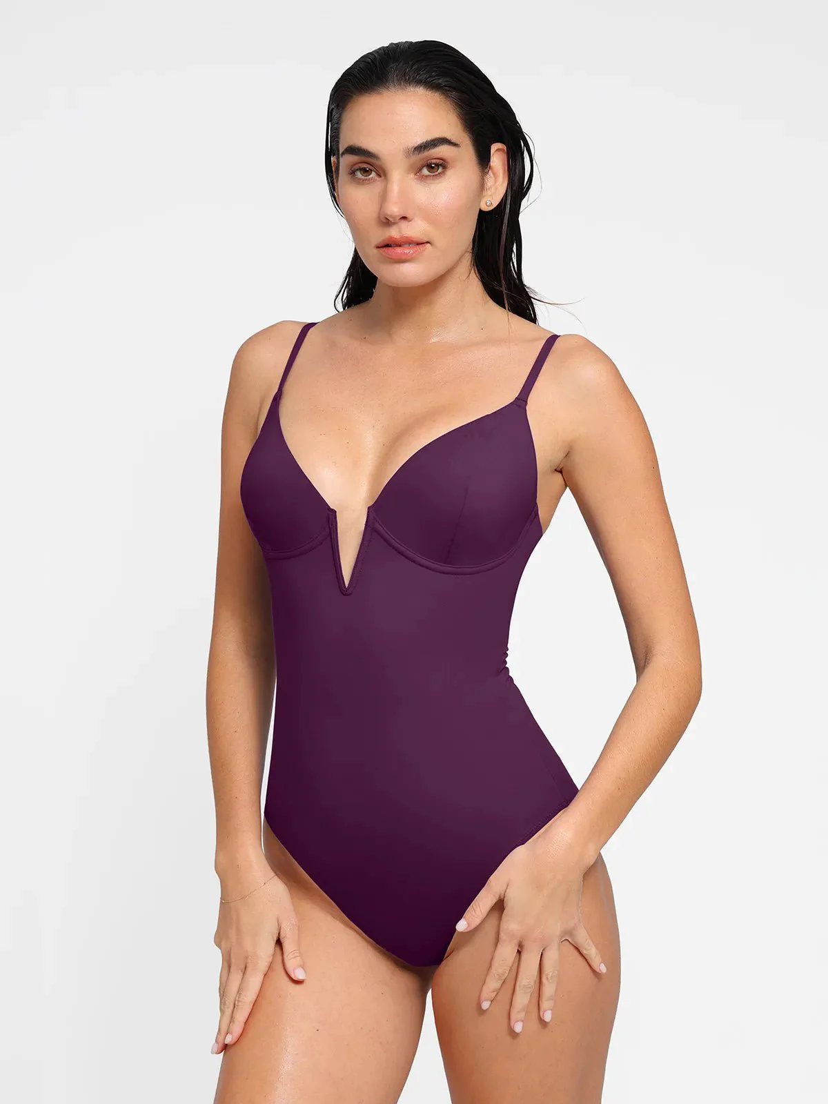 Shapewear Slimming One-Piece Swimsuit Mesh Coverup Set - Image 32